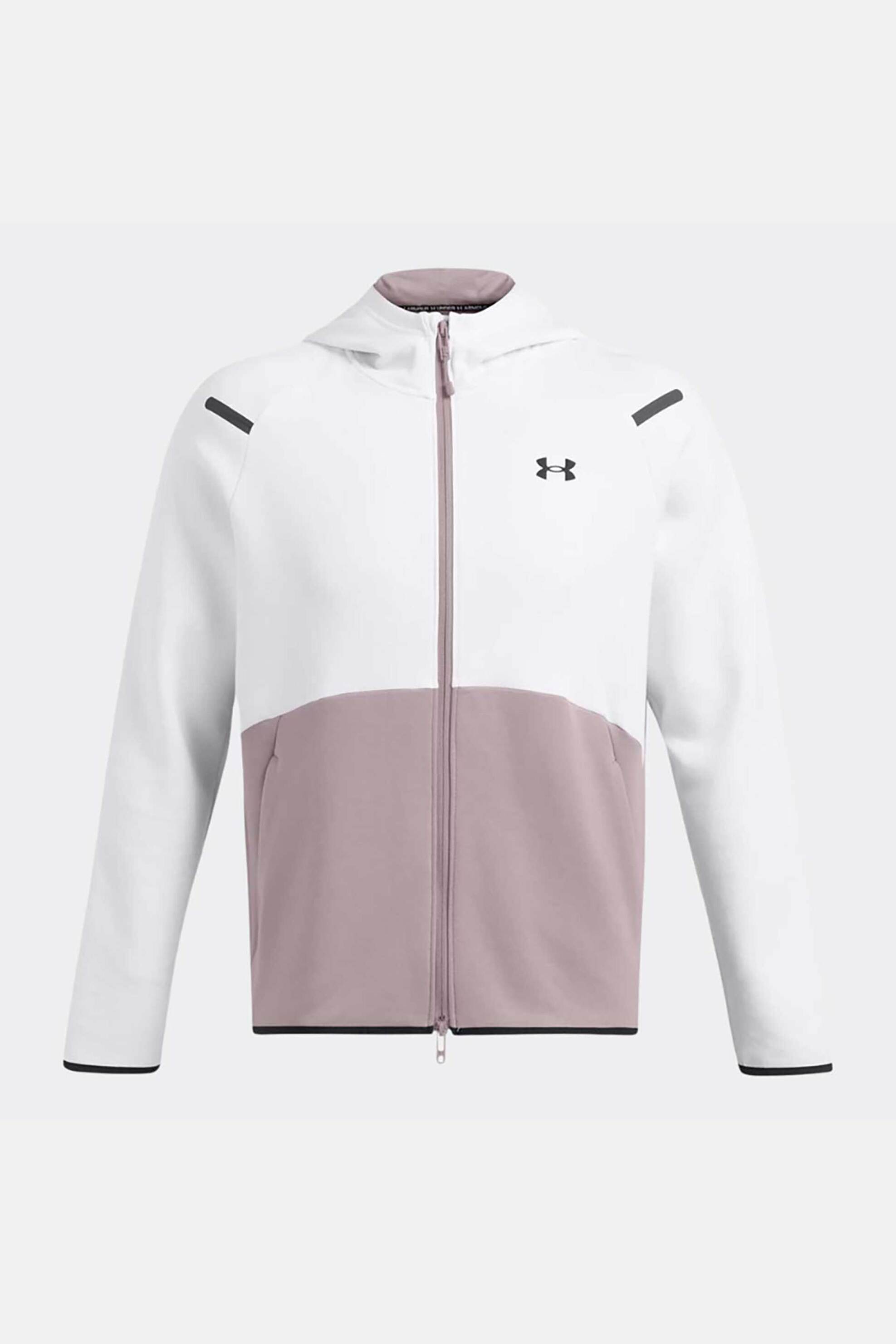 Under Armour ανδρική ζακέτα φούτερ Fitted "Unstoppable Fleece" - 1389352 Λευκό φωτογραφία