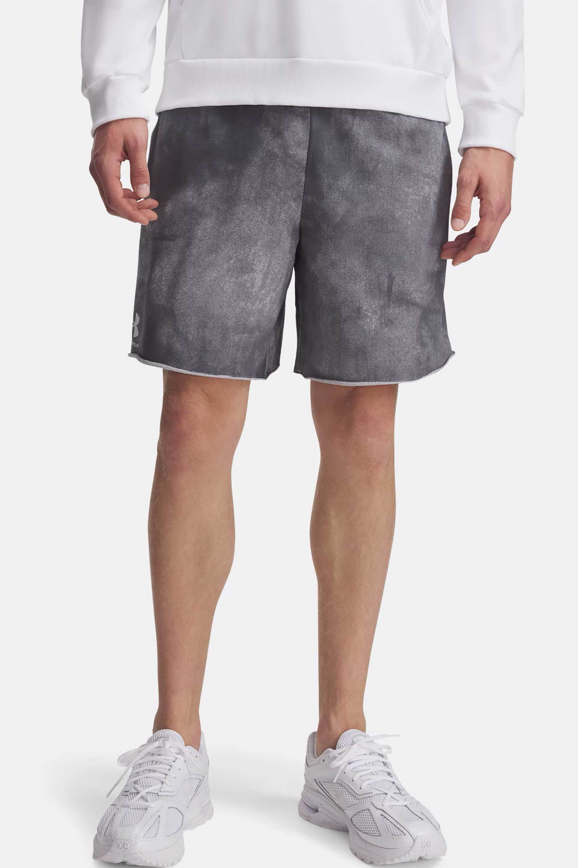 Under Armour ανδρικό σορτς με logo print Loose Fit "Rival Terry Printed 8" - 1390146 Γκρι φωτογραφία