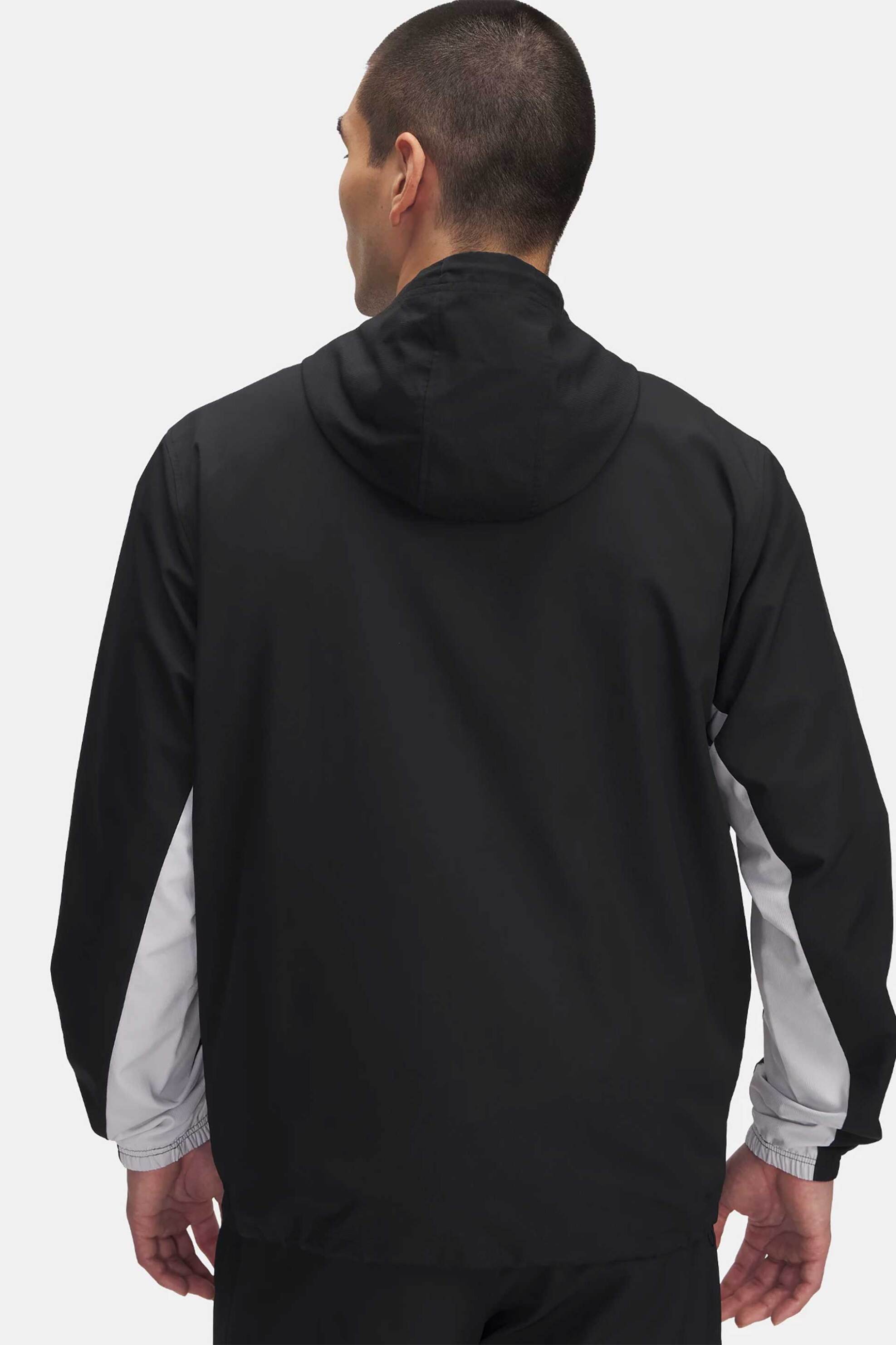 Under Armour Ανδρικό Αντιανεμικό Μπουφάν με Κουκούλα Και Λογότυπο - 1390149 Μαύρο