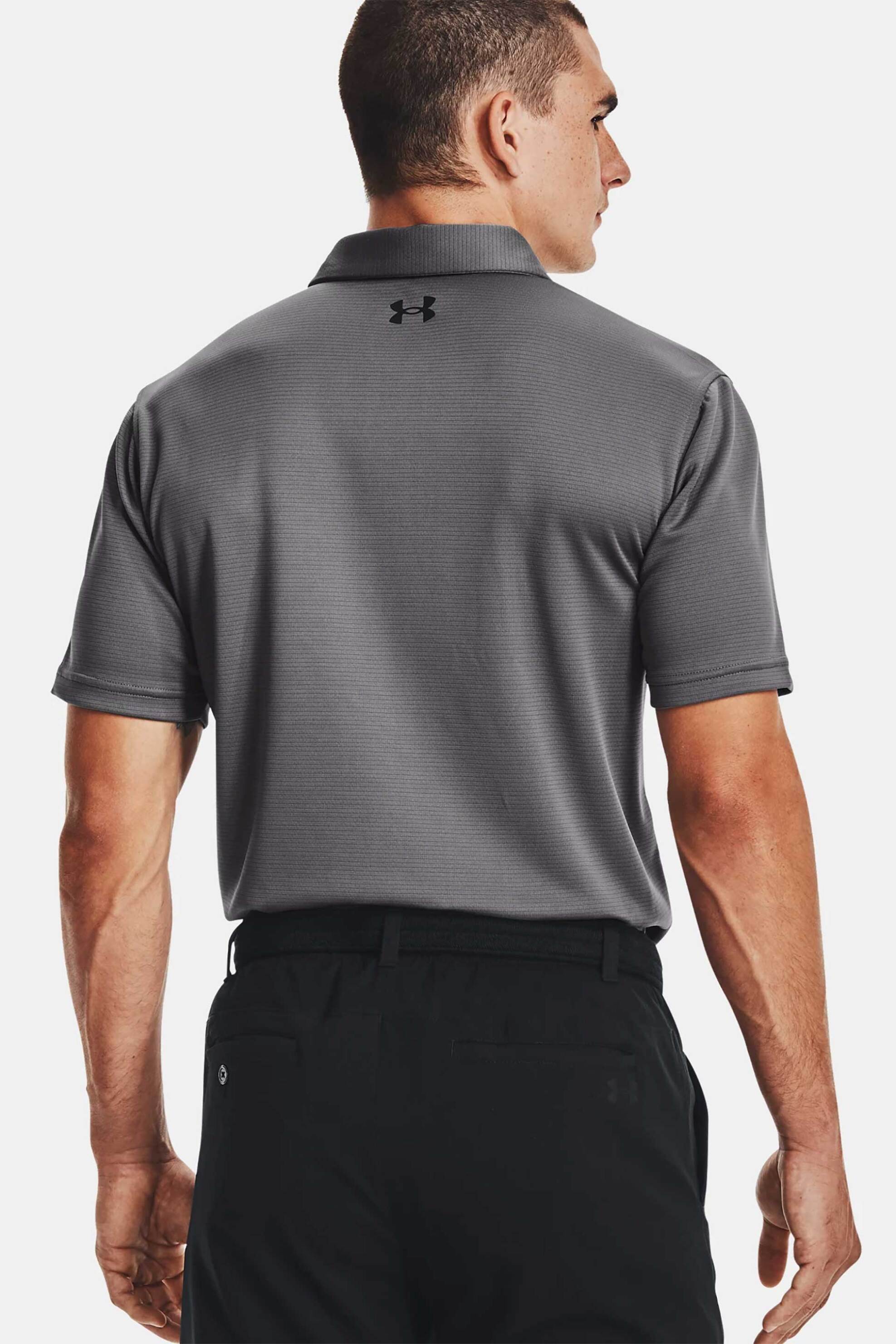 Under Armour Ανδρική Μπλούζα Πόλο με Monogram Loose Fit Ua Tech - 1290140 Ανθρακί