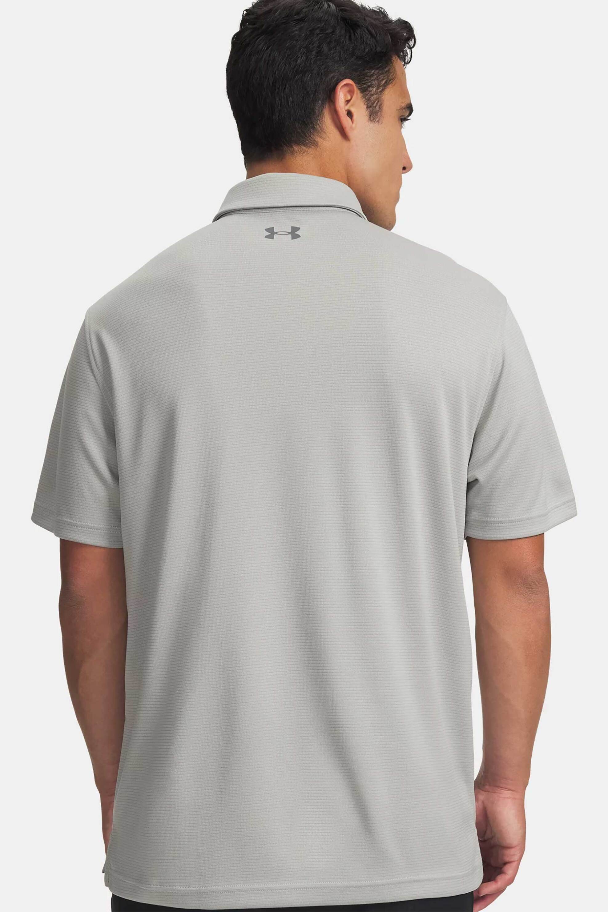 Under Armour Ανδρική Μπλούζα Πόλο με Monogram Loose Fit Ua Tech - 1290140 Γκρι