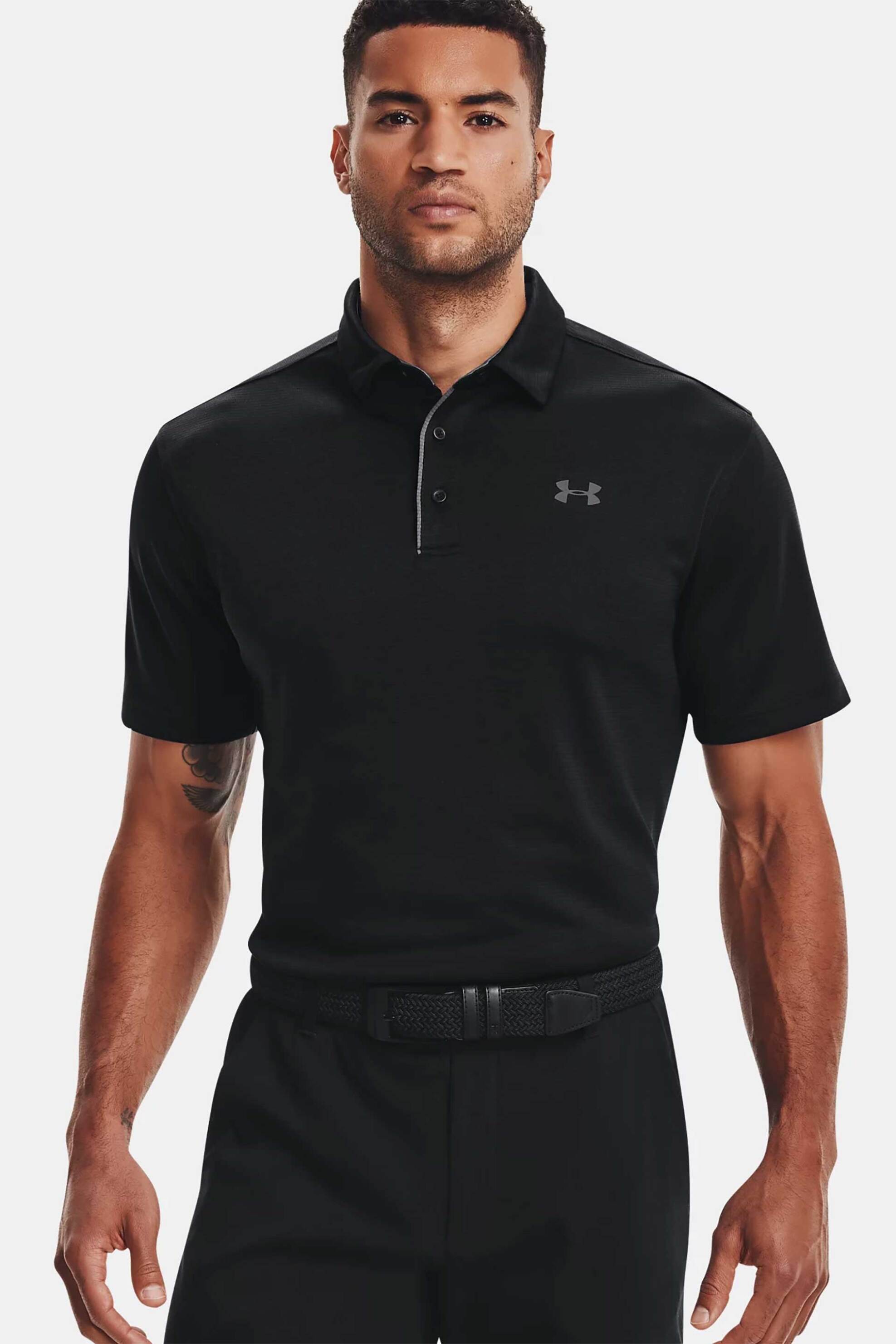 Under Armour ανδρική μπλούζα πόλο με monogram Loose Fit "UA Tech™" - 1290140 Μαύρο