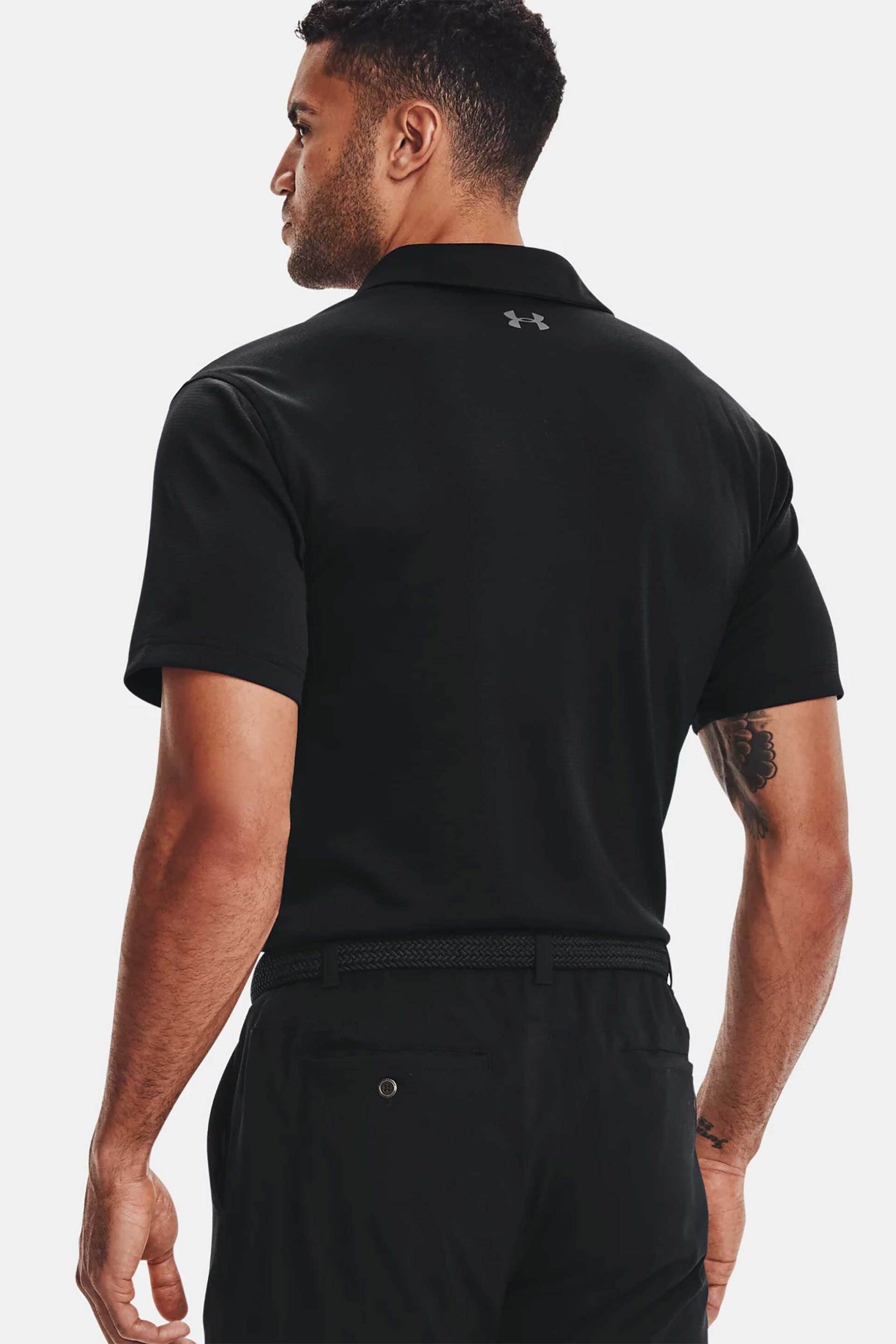 Under Armour Ανδρική Μπλούζα Πόλο με Monogram Loose Fit Ua Tech - 1290140 Μαύρο
