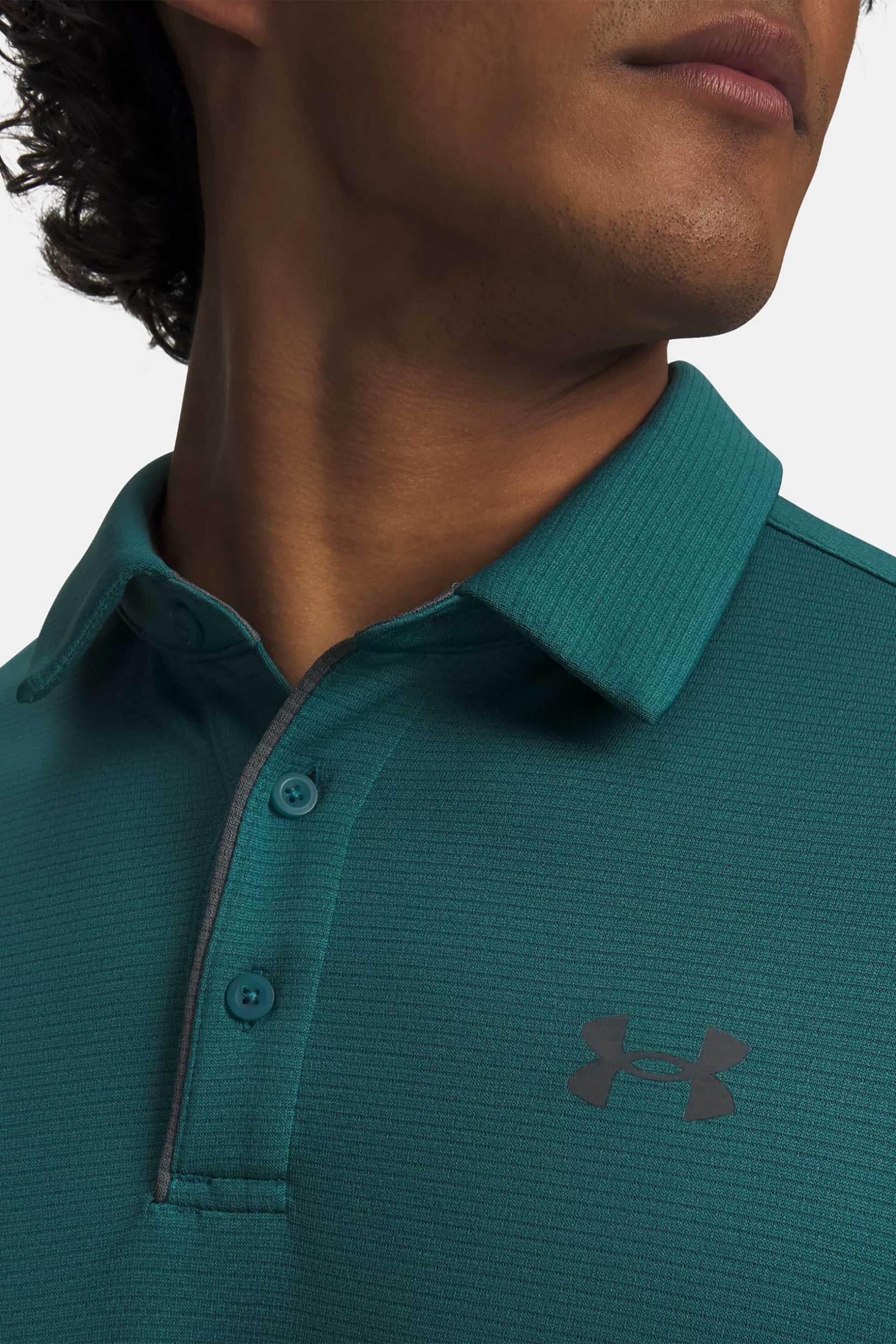 Under Armour ανδρική μπλούζα πόλο με monogram Loose Fit "UA Tech™" - 1290140 Πετρόλ φωτογραφία