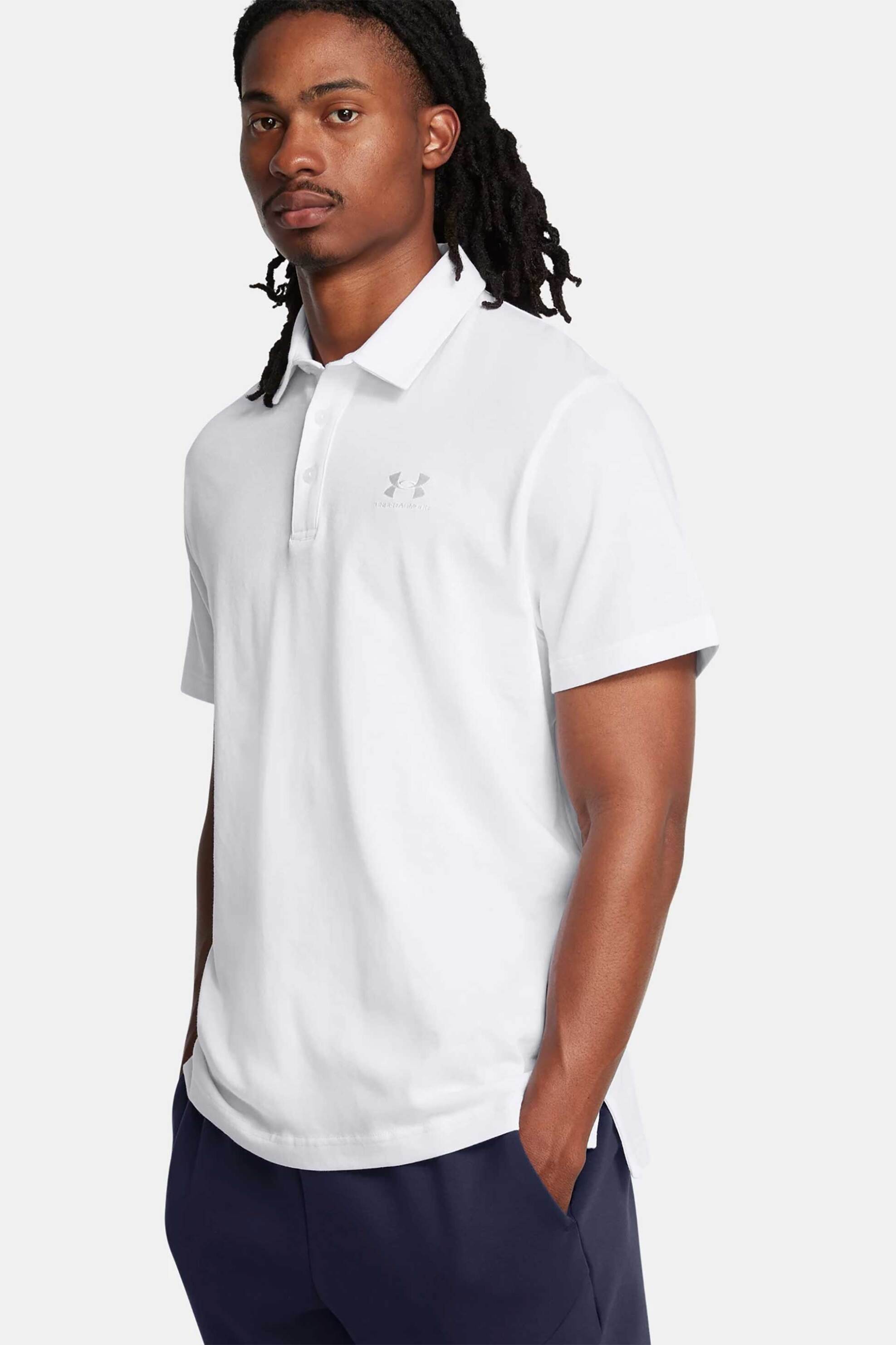 Under Armour ανδρική μπλούζα πόλο με λογότυπο Loose Fit "UA Icon" - 1386608 Λευκό