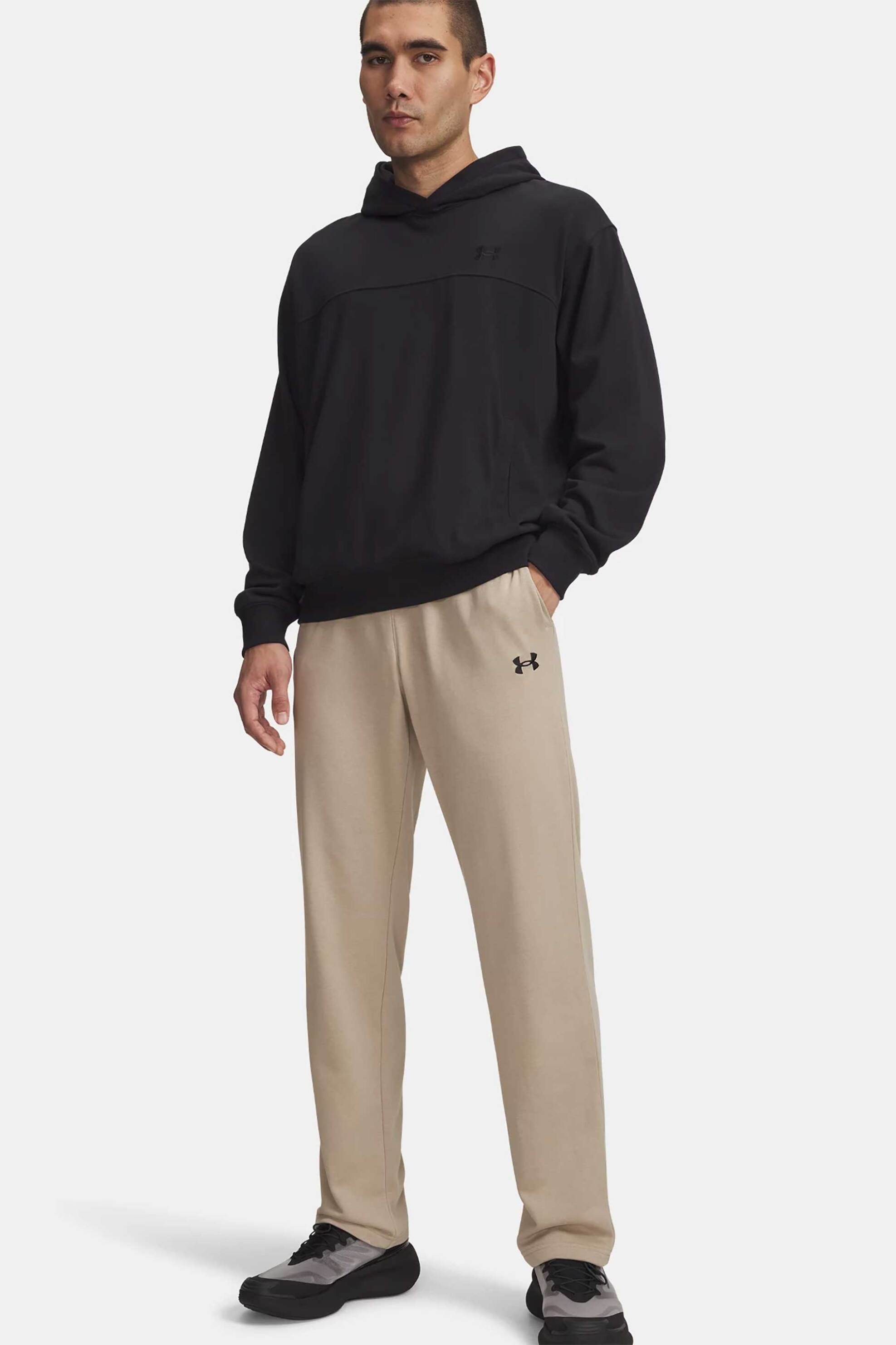 Under Armour ανδρικό παντελόνι φόρμας με κεντημένο λογότυπο Loose Fit "UA Rival Lightweight" - 6009344 Μπεζ