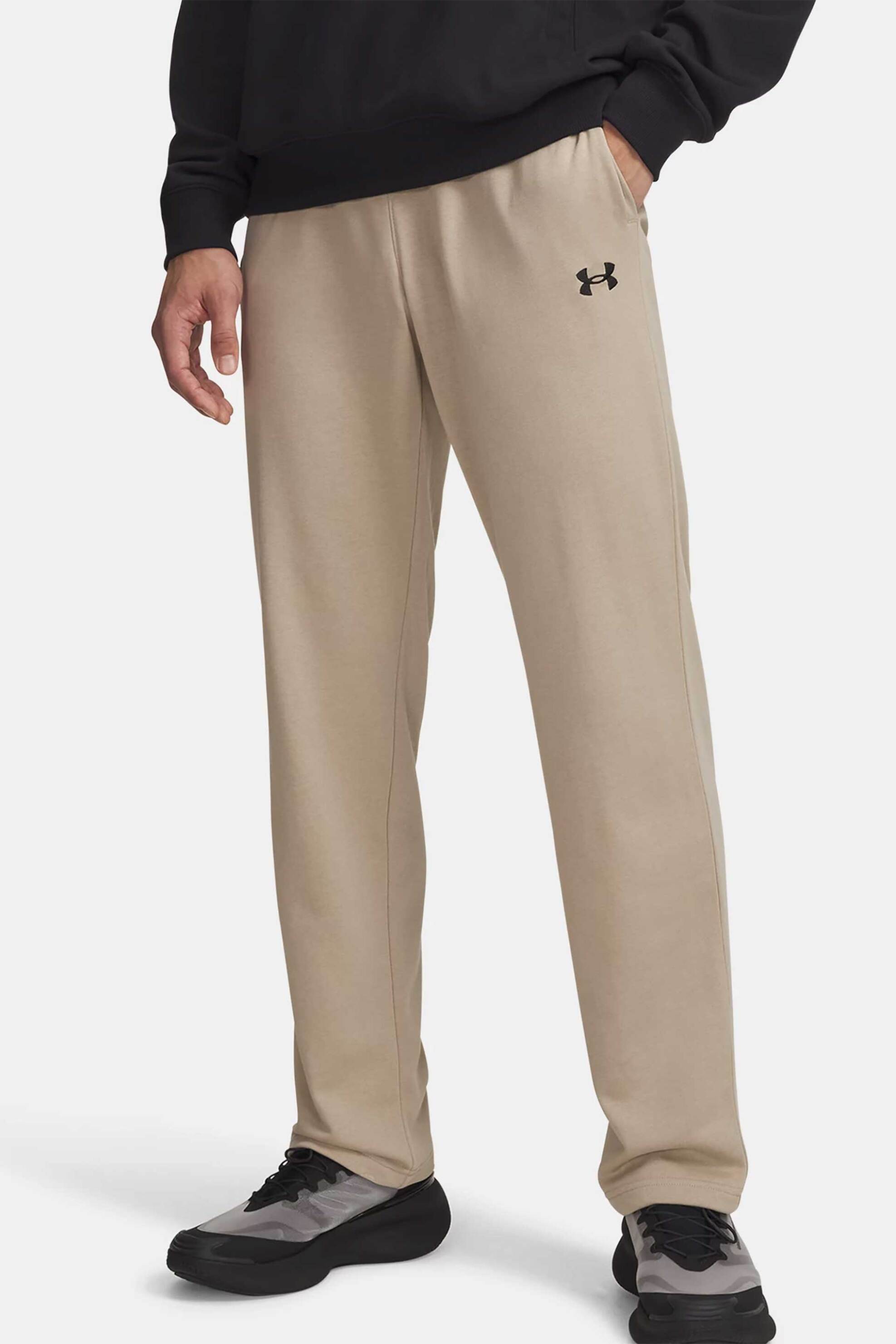 Under Armour ανδρικό παντελόνι φόρμας με κεντημένο λογότυπο Loose Fit "UA Rival Lightweight" - 6009344 Μπεζ φωτογραφία