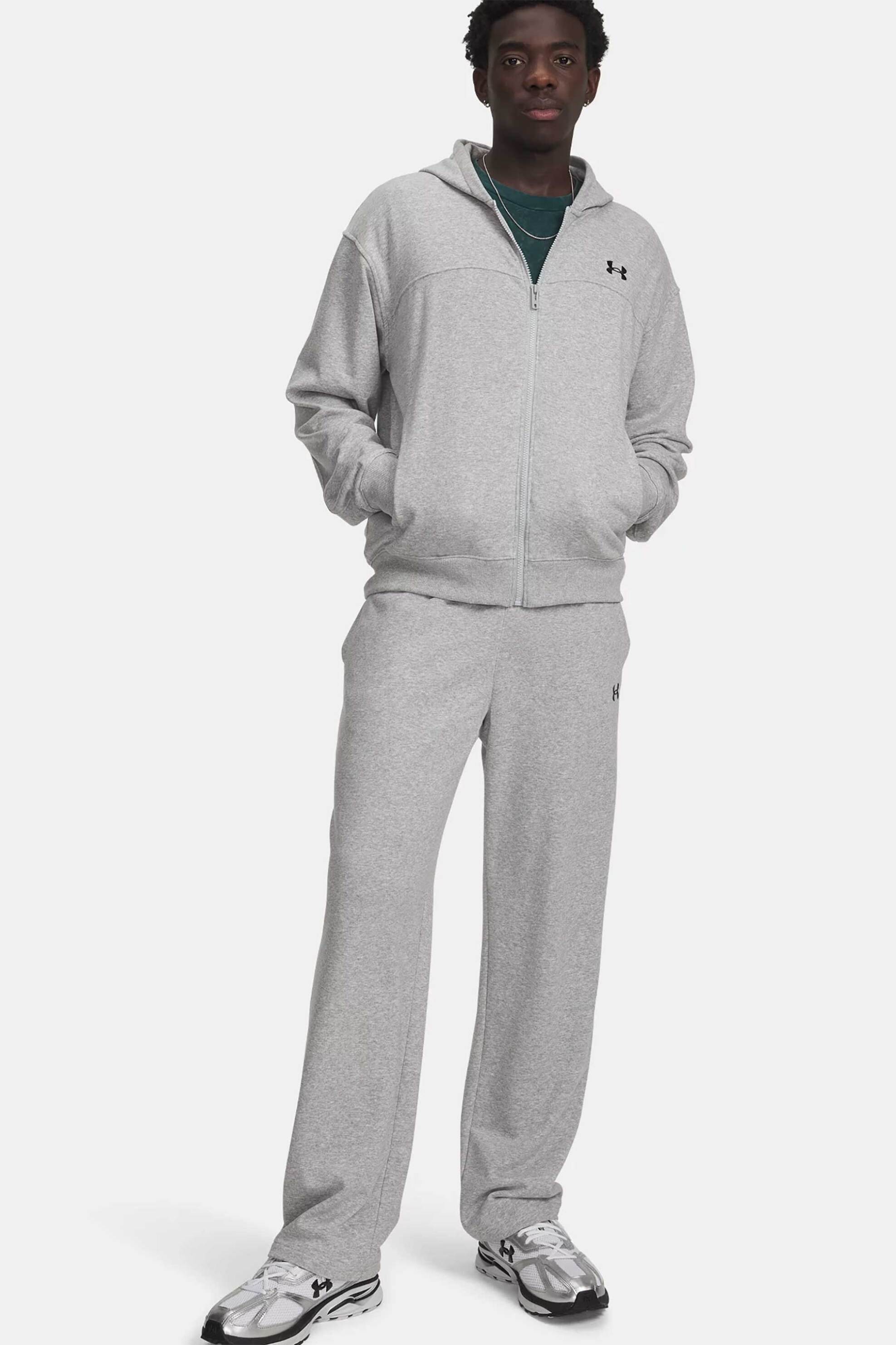 Under Armour ανδρικό παντελόνι φόρμας με κεντημένο λογότυπο Loose Fit "UA Rival Lightweight" - 6009344 Γκρι