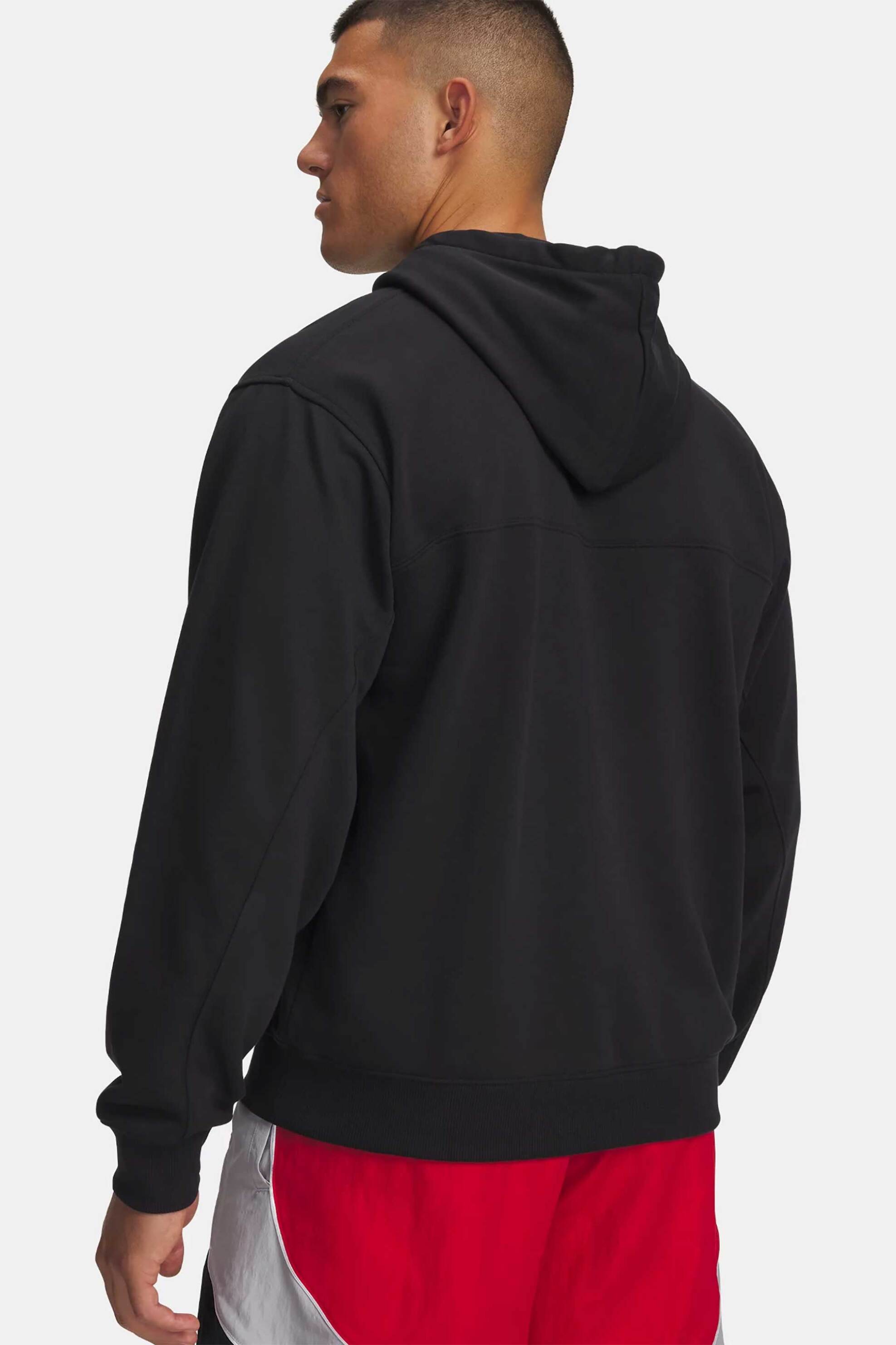 Under Armour Ανδρική Μπλούζα Φούτερ με Κουκούλα Και Κεντημένο Λογότυπο Loose Fit Ua Rival Lightweight - 6012335 Μαύρο