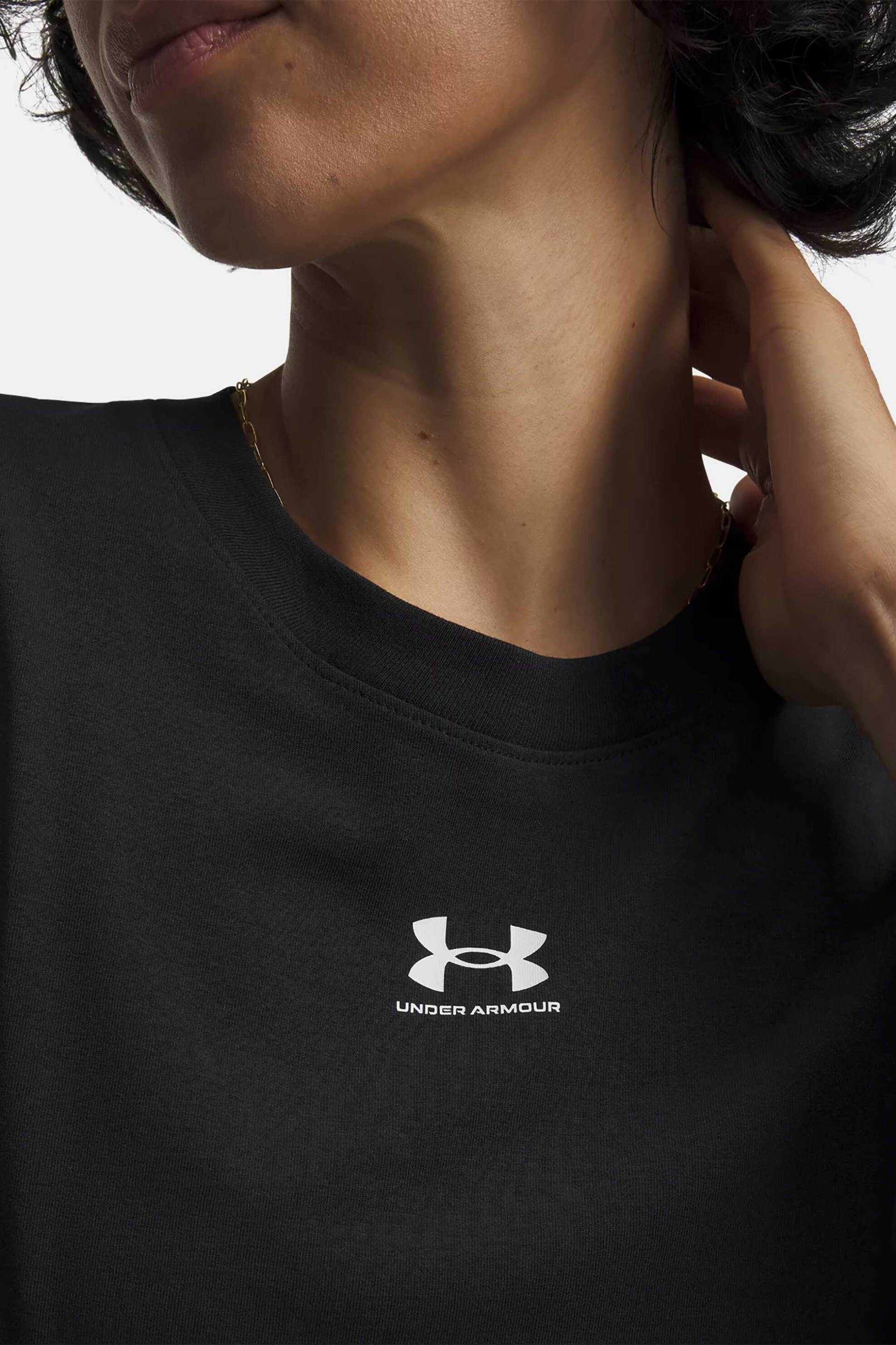 UNDER ARMOUR Under Armour γυναικείο T-shirt με λογότυπο Loose Fit "UA Rival Core" - 1383648 Μαύρο - 2