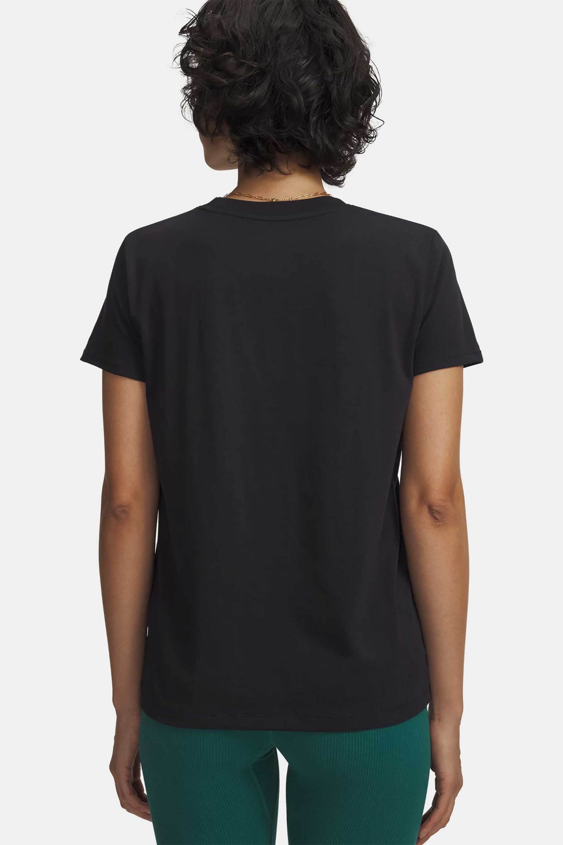 Under Armour Γυναικείο T-Shirt με Λογότυπο Loose Fit Ua Rival Core - 1383648 Μαύρο