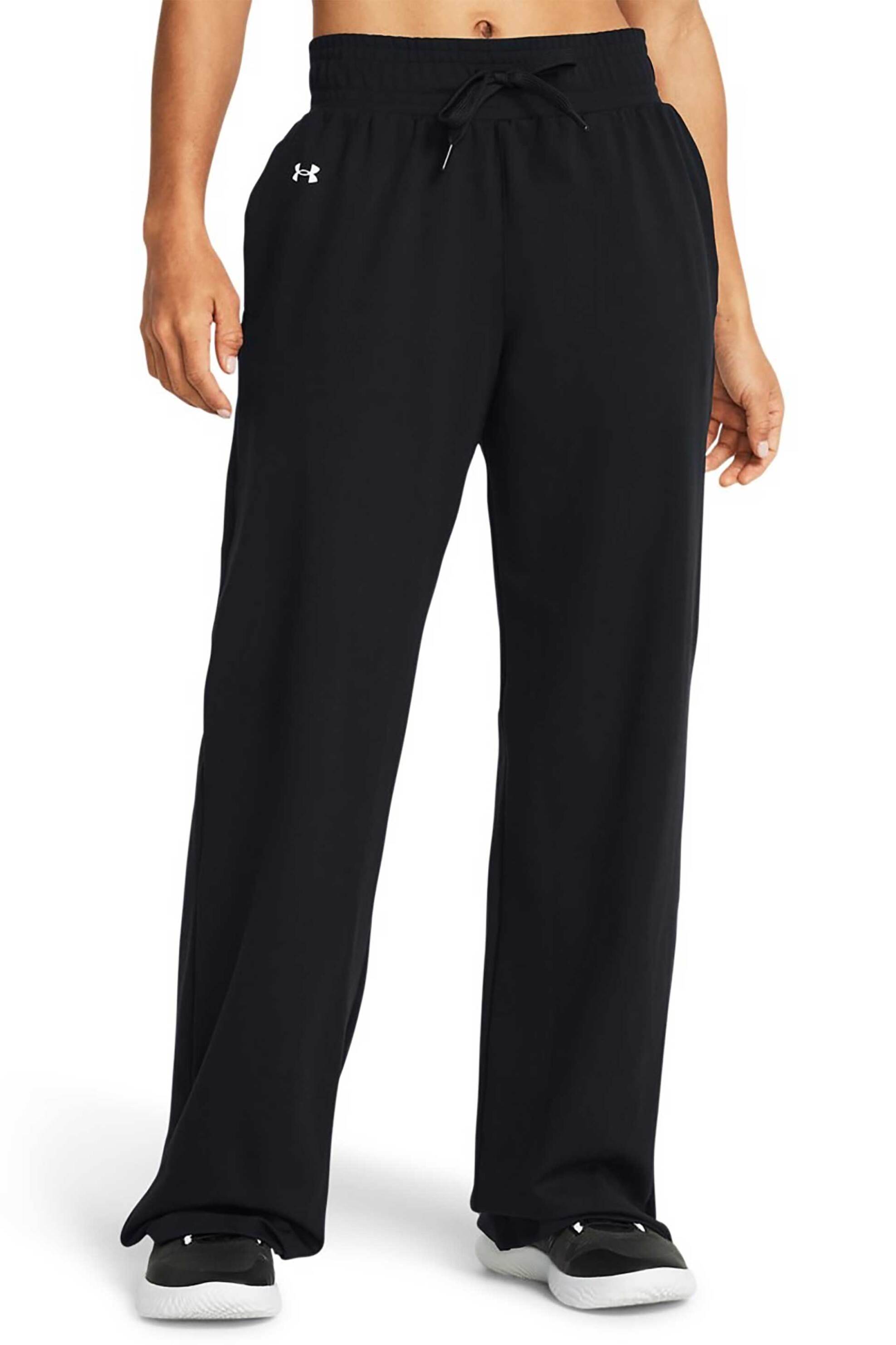 Under Armour γυναικείο παντελόνι φόρμας με λογότυπο Relaxed Fit "Motion Open Hem" - 1383721 Μαύρο φωτογραφία
