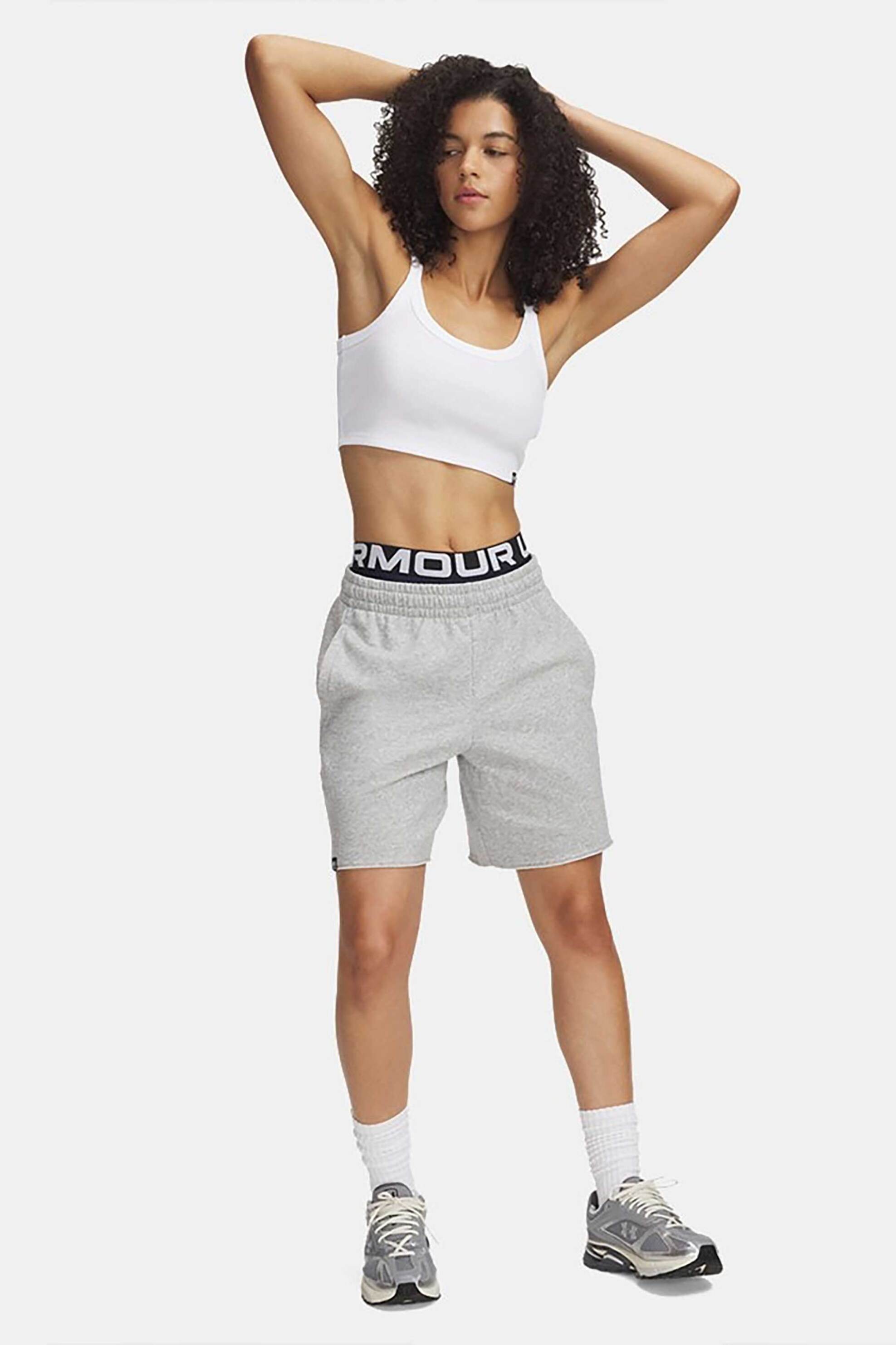  Under Armour γυναικείο σορτς με ελαστική μέση Relaxed Fit - 1389632 Γκρι 2025