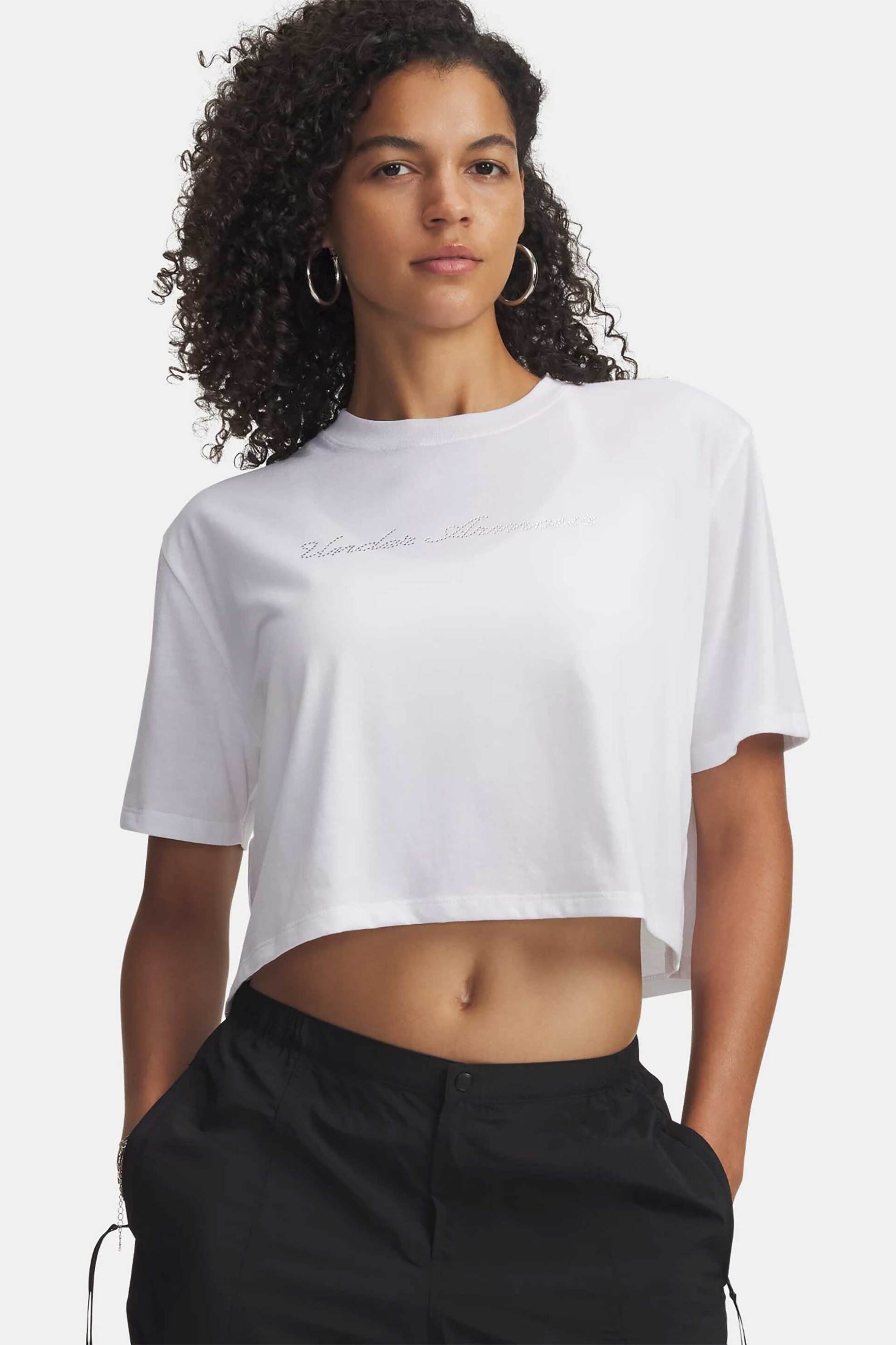 UNDER ARMOUR Under Armour γυναικείο T-shirt cropped με λογότυπο Loose Fit 