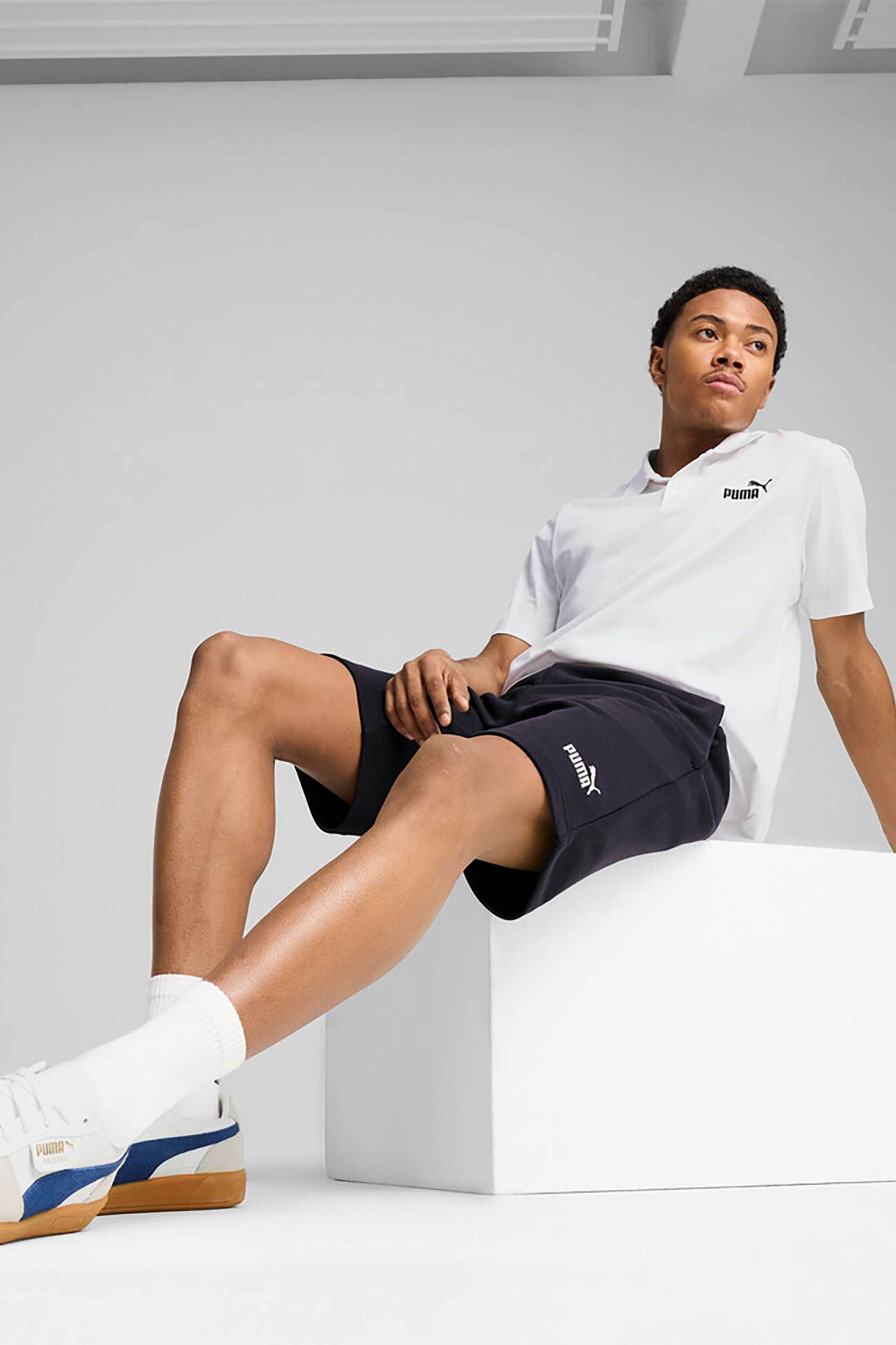 PUMA Puma ανδρική βερμούδα γυμναστικής με λογότυπο "ESS No. 1" - 682594 Πετρόλ