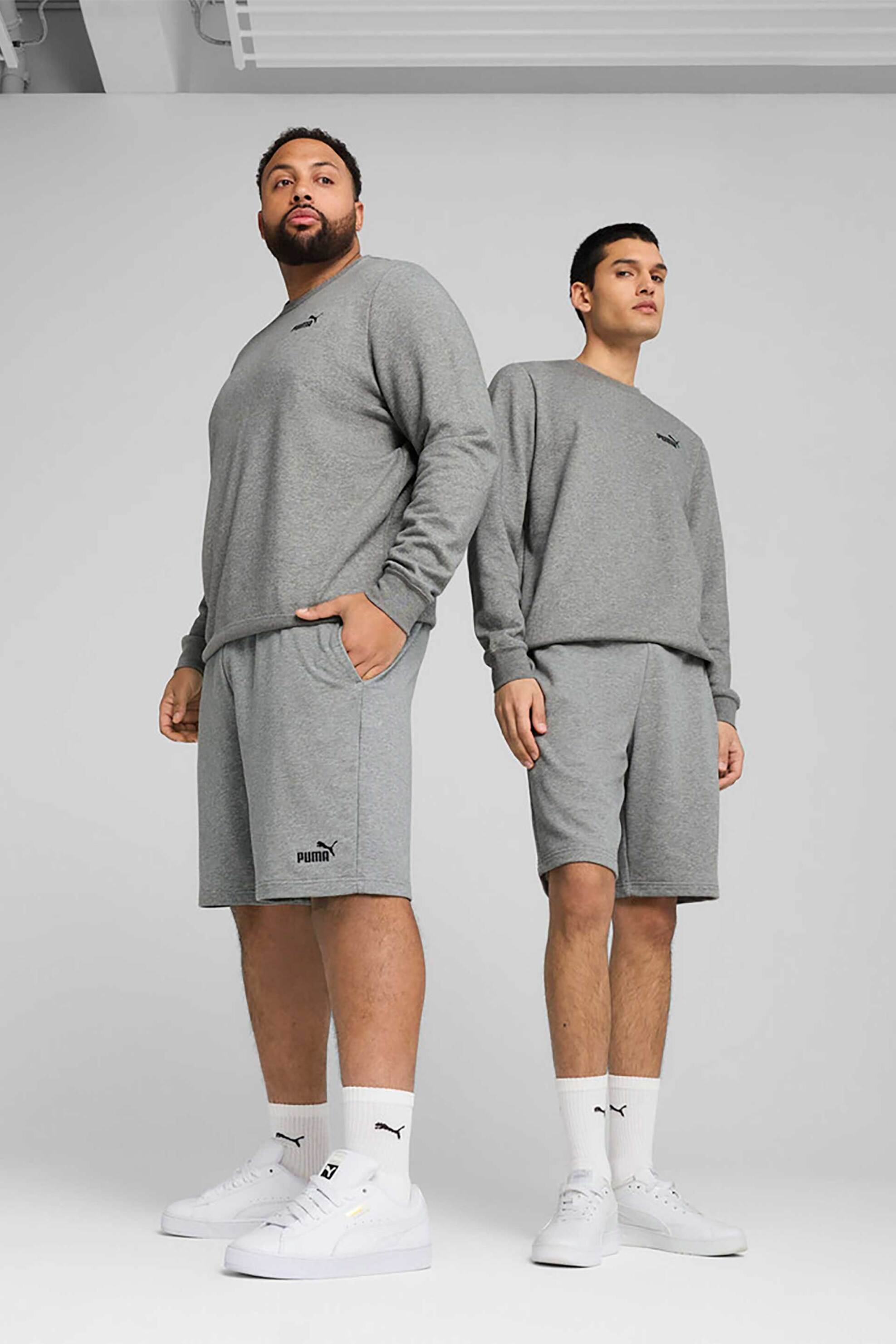 PUMA Puma ανδρική βερμούδα γυμναστικής με λογότυπο "ESS No. 1" - 682594 Γκρι