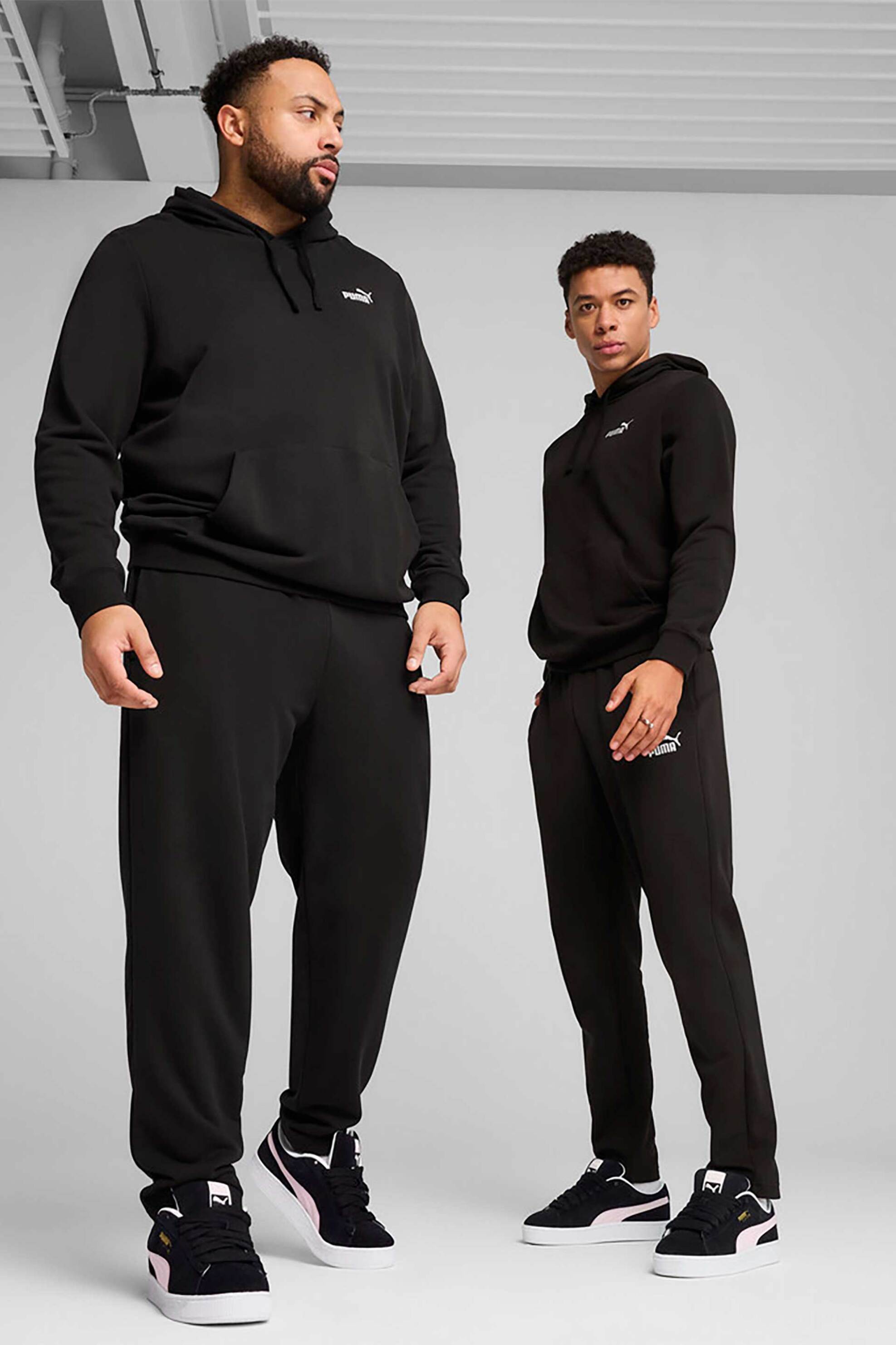 Puma ανδρικό παντελόνι φόρμας με λογότυπο "Essential No.1" - 682612 Μαύρο