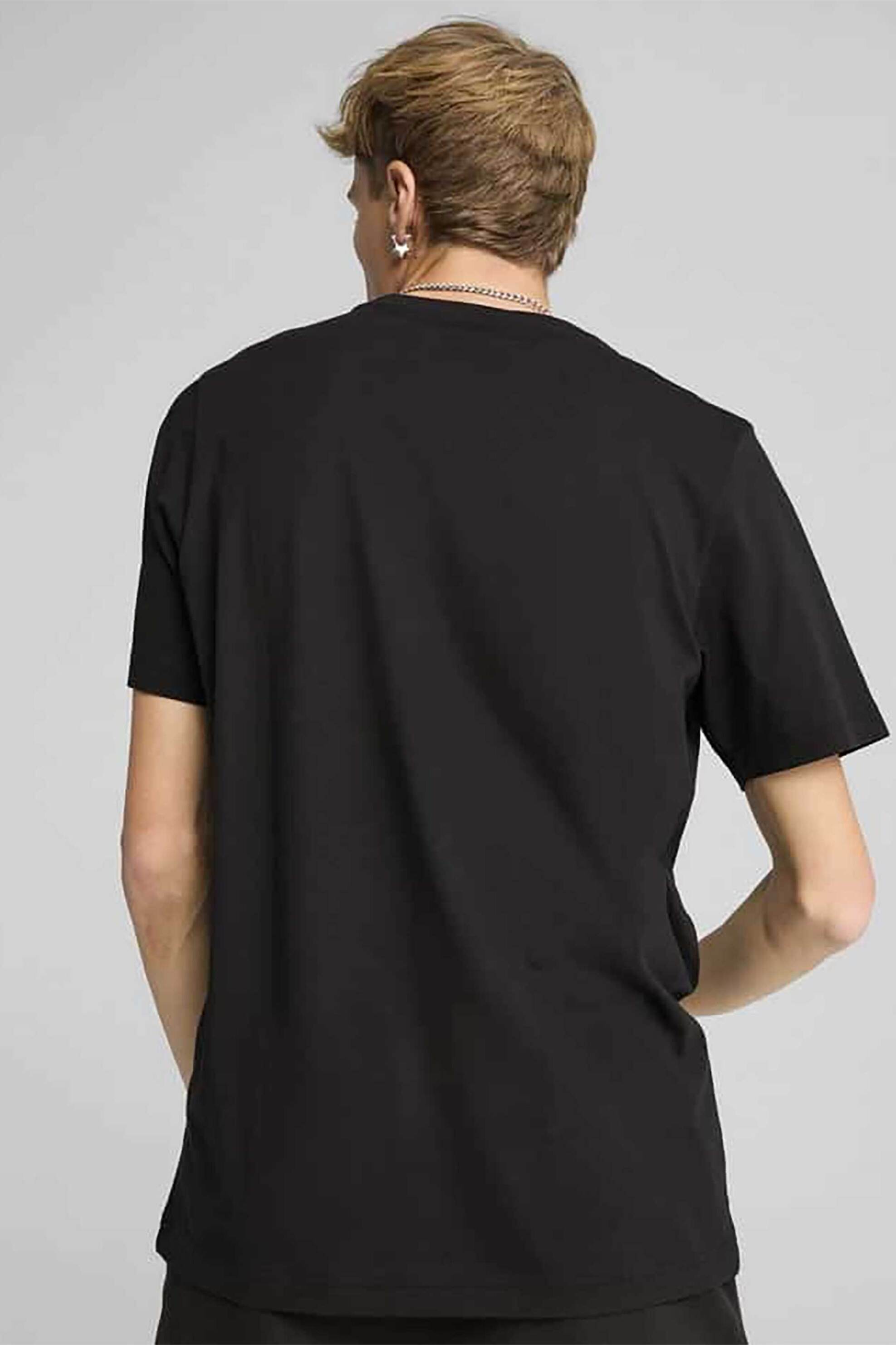 Puma ανδρικό T-shirt μονόχρωμο με λογότυπο - 684717 Μαύρο φωτογραφία