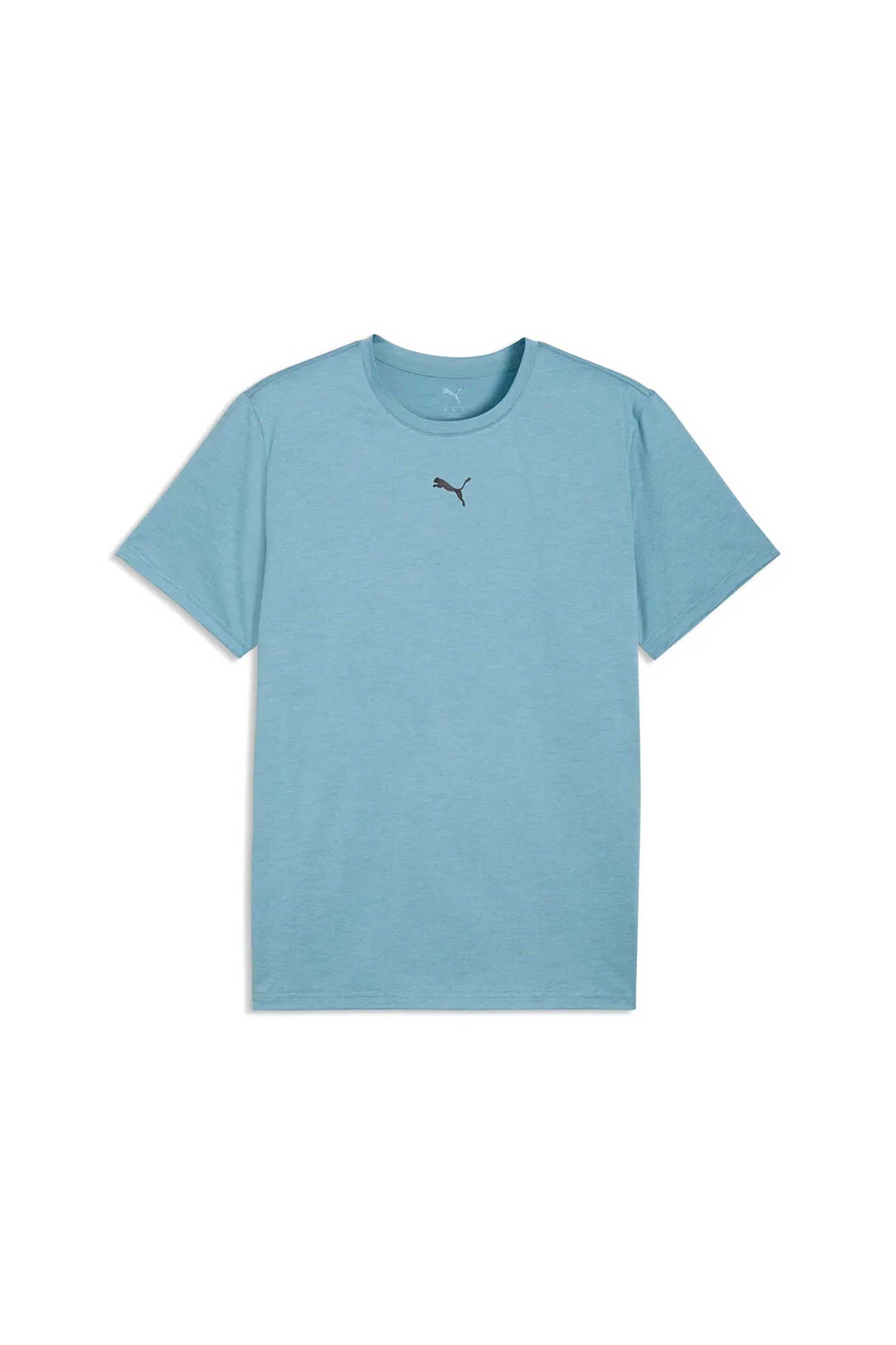 Puma Ανδρικό T-Shirt με Λογότυπο Essential Heather Cat - 525920 Γαλάζιο
