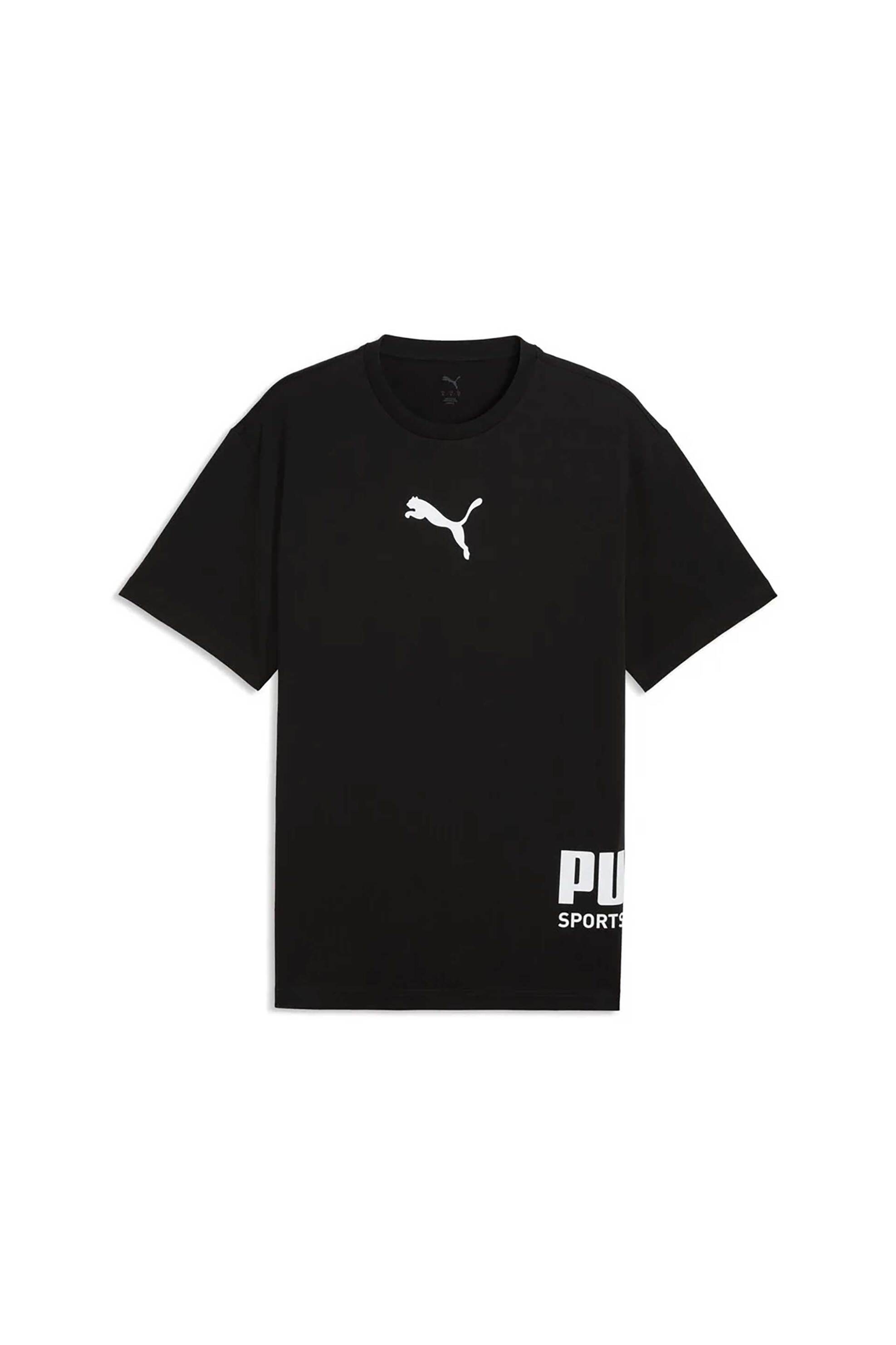 Puma Ανδρικό T-Shirt με Λογότυπο Relaxed Fit Sport Graphic - 692169 Μαύρο