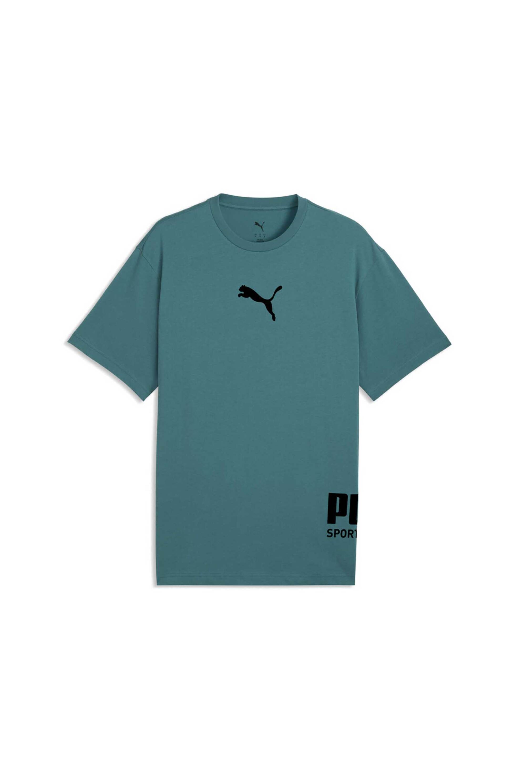 Puma ανδρικό T-shirt με λογότυπο Relaxed Fit "Sport Graphic" - 692169 Πετρόλ