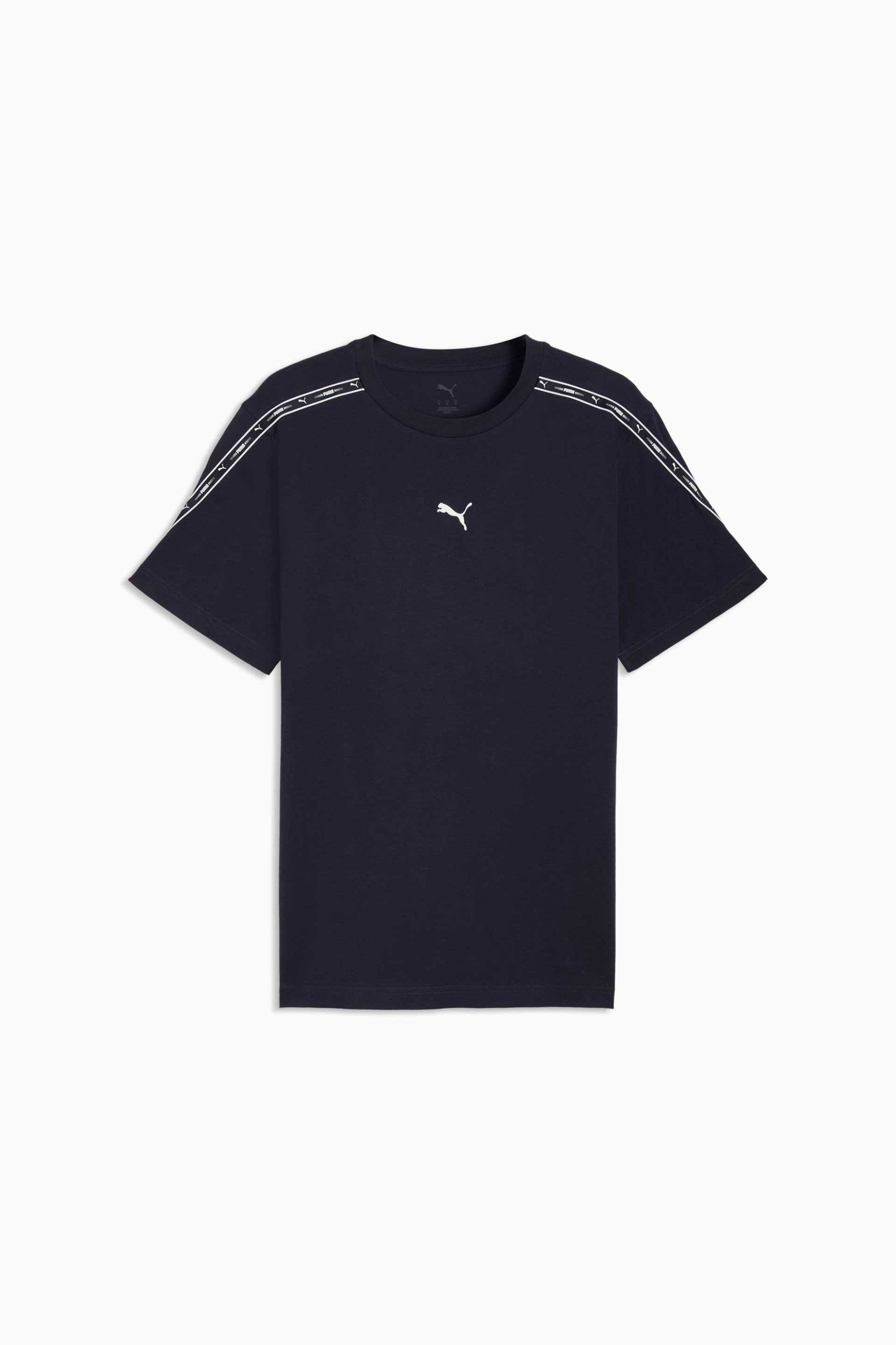 Puma Ανδρικό T-Shirt με Λογότυπο Regular Fit Essential Tape - 691693 Μπλε Σκούρο