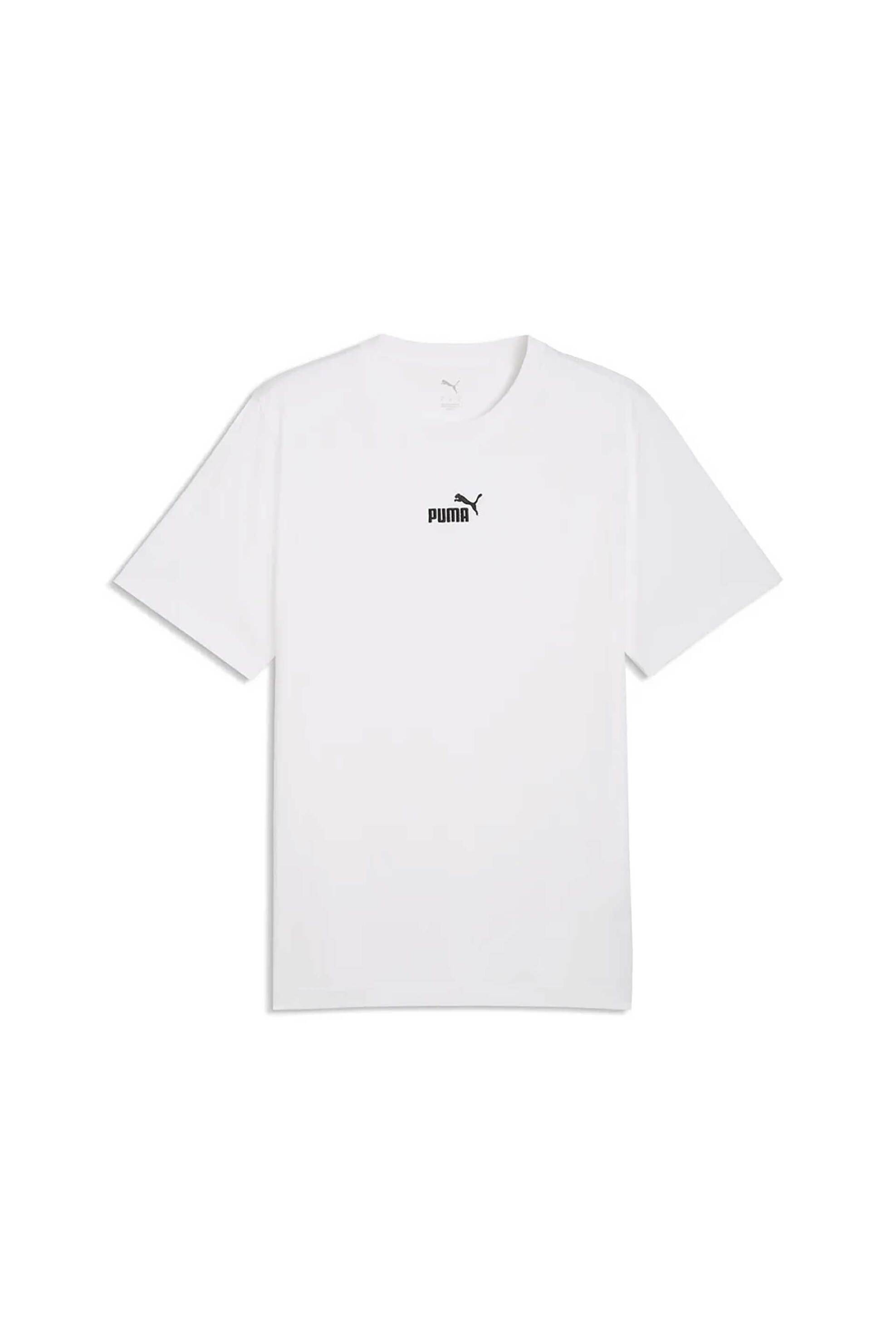 Puma Ανδρικό T-Shirt με Λογότυπο Regular Fit Essential Small No 1 - 692912 Λευκό