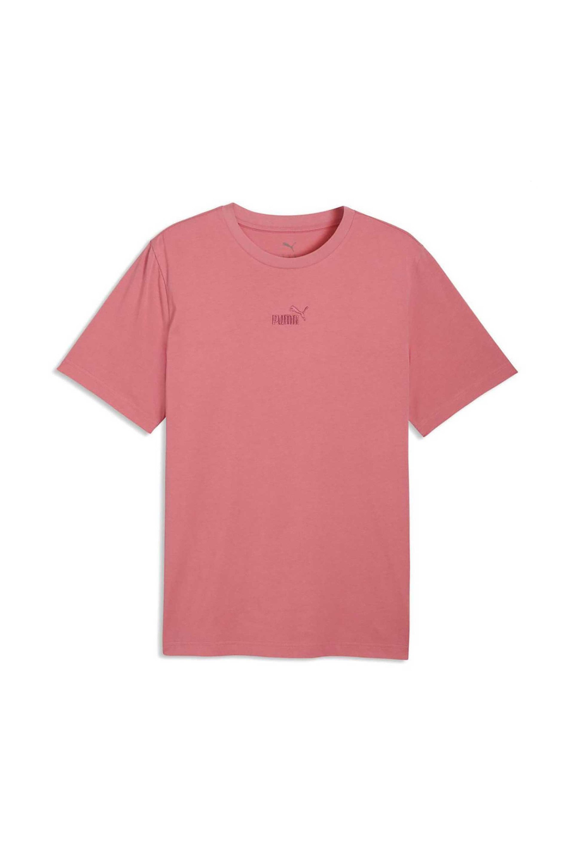 Puma ανδρικό T-shirt με λογότυπο Regular Fit "Essential Small No. 1" - 692912 Ροζ