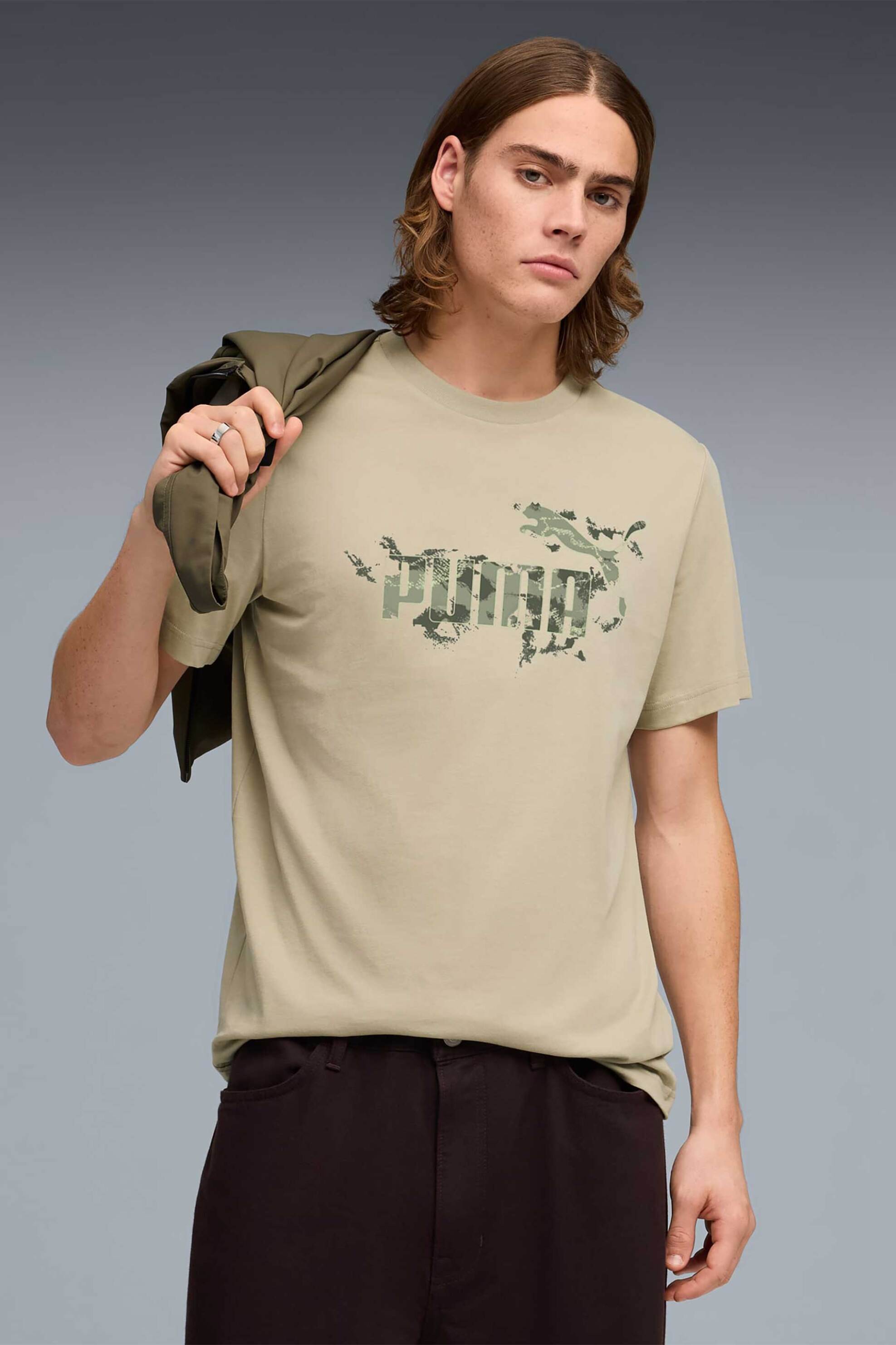 Ανδρικά αθλητικά t-shirt σε μπεζ
