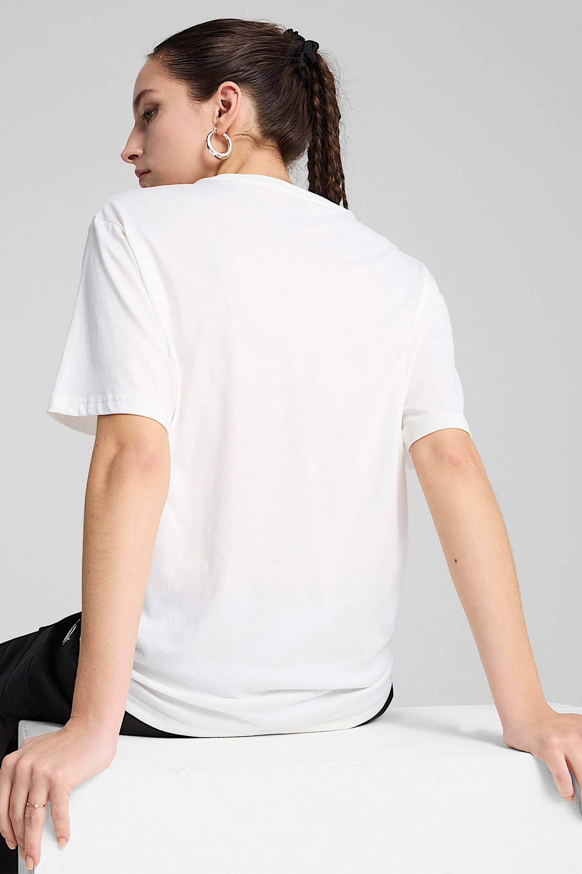 Puma Γυναικείο T-Shirt με Λογότυπο Relaxed Fit Essentials - 684971 Λευκό