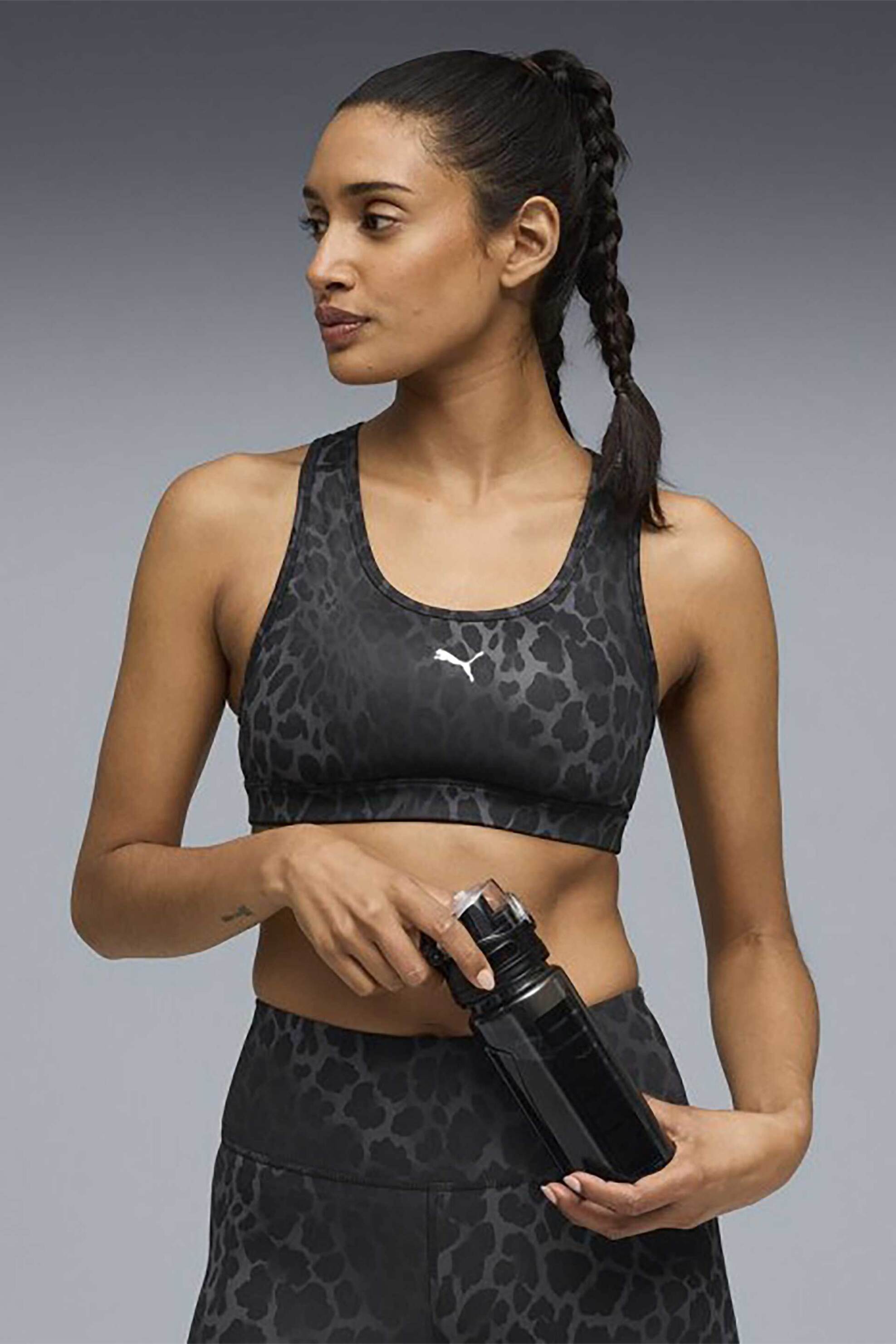 Puma γυναικείο μπουστάκι με animal print "4keeps" - 528511 Μαύρο