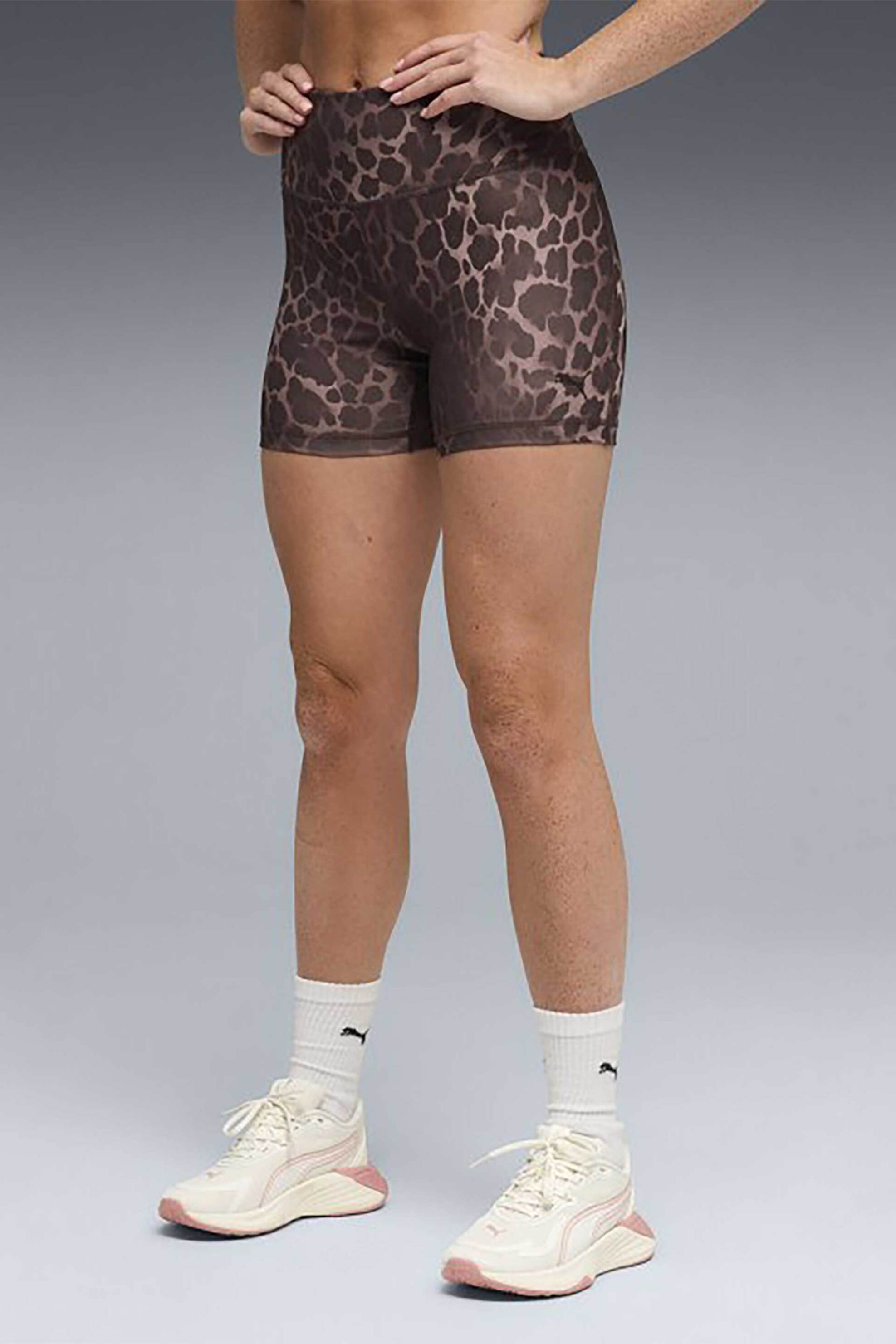 PUMA Puma γυναικείο σορτς animal print "W TAD Essential" - 528513 Καφέ - 2