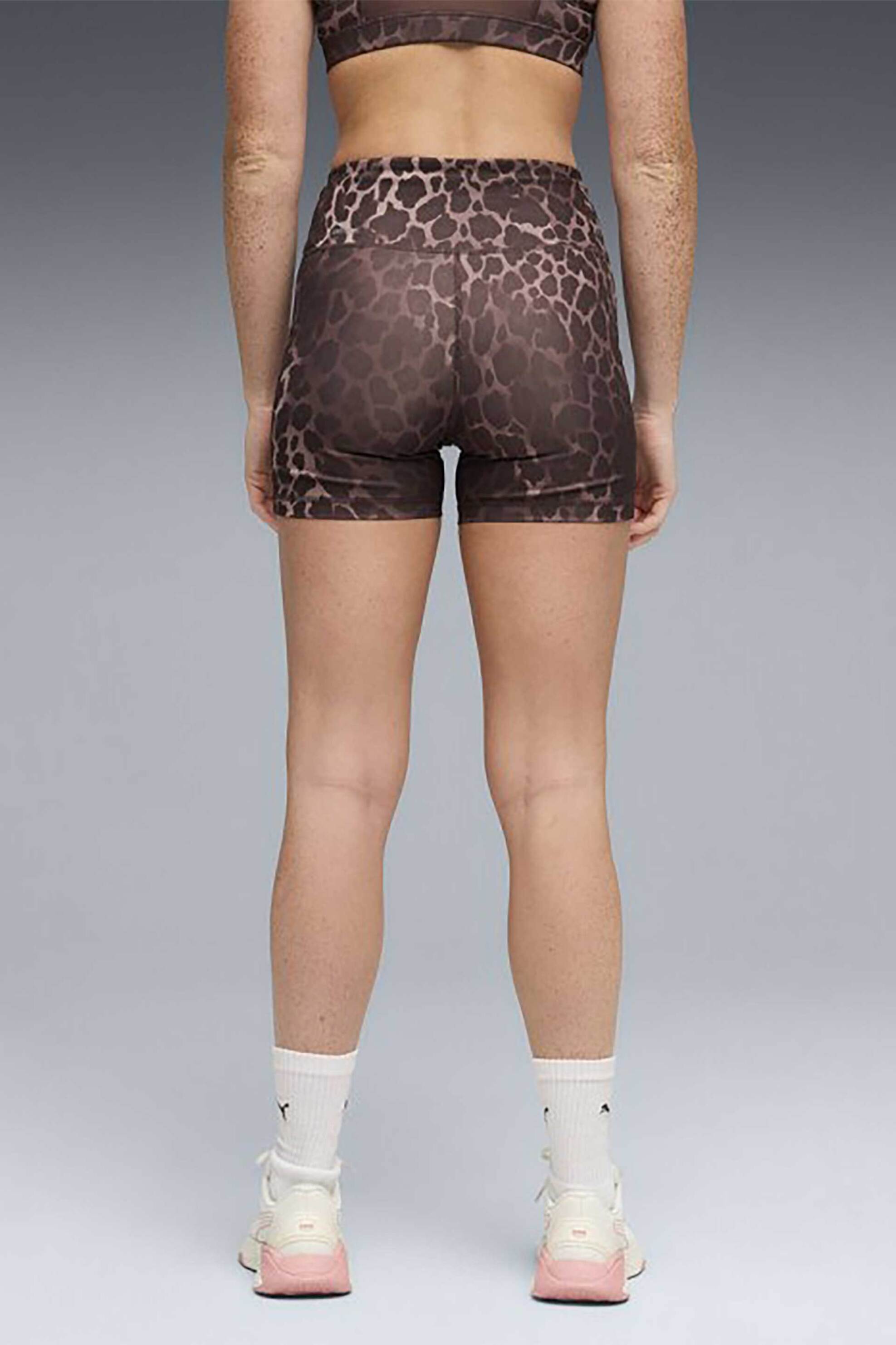 PUMA Puma γυναικείο σορτς animal print "W TAD Essential" - 528513 Καφέ - 3