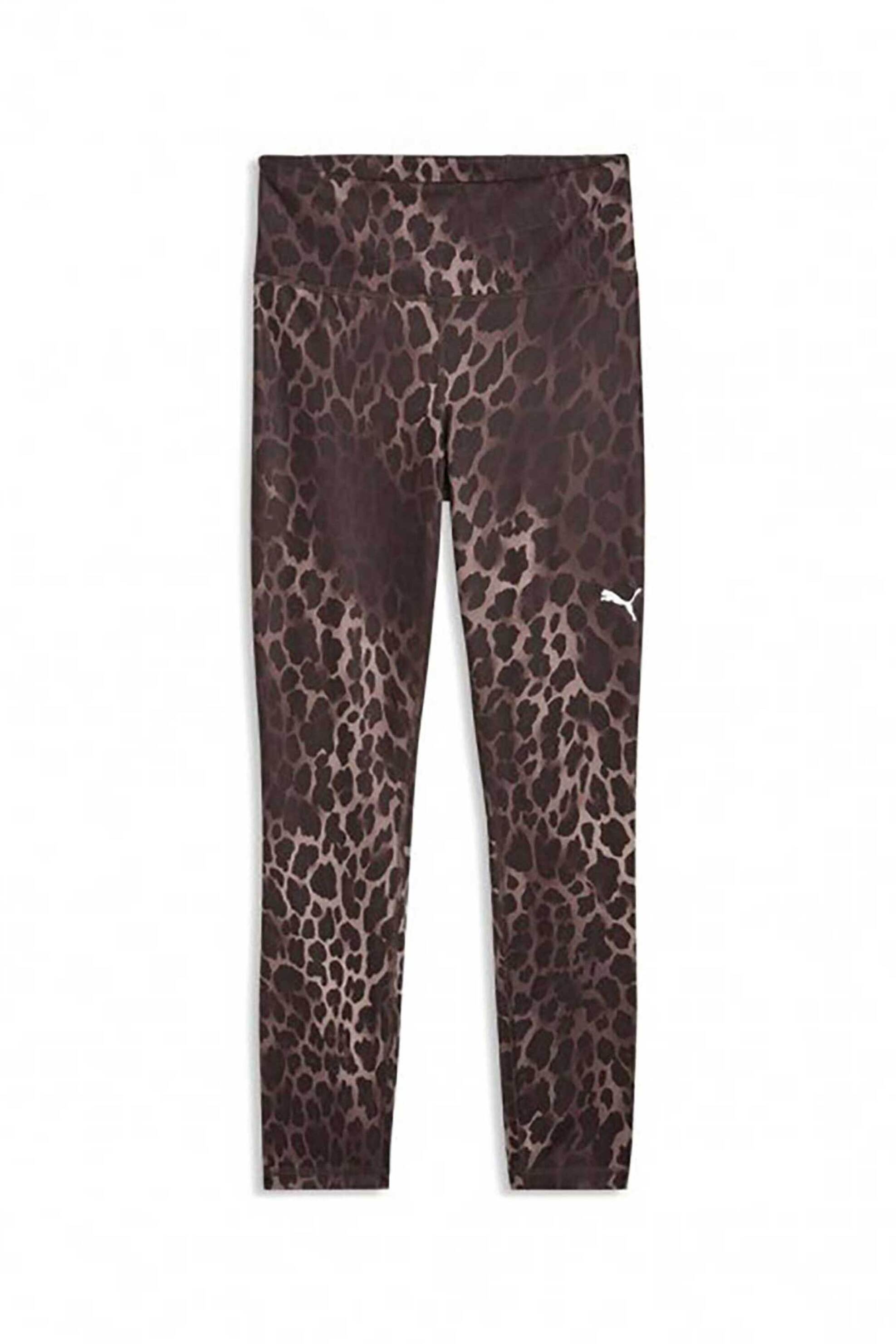 Puma Γυναικείο Κολάν Γυμναστικής με Animal Print W Tad Essential - 528515 Καφέ