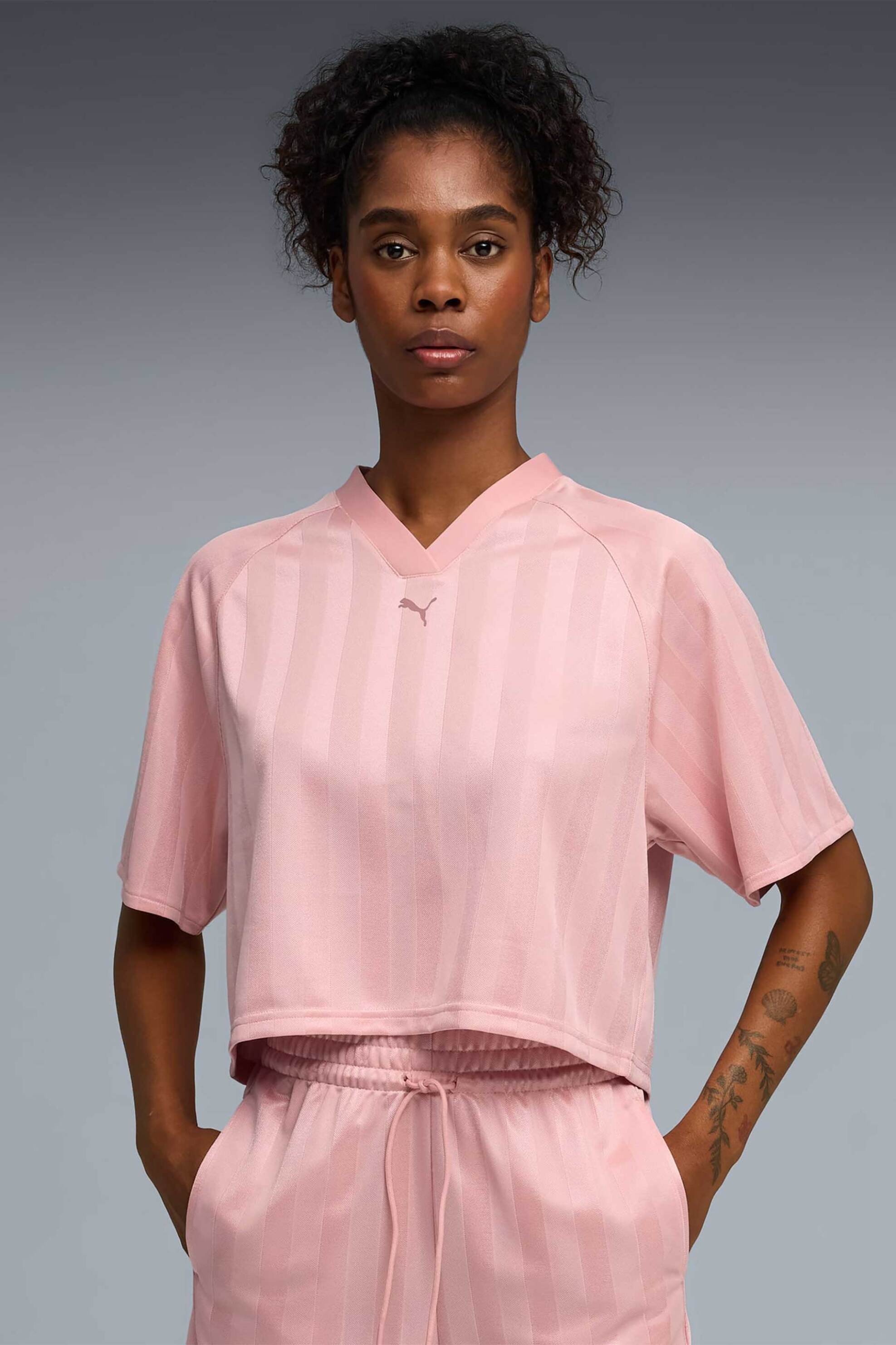 PUMA Puma γυναικείο T-shirt με λογότυπο Relaxed Fit "League Training" - 528483 Ροζ