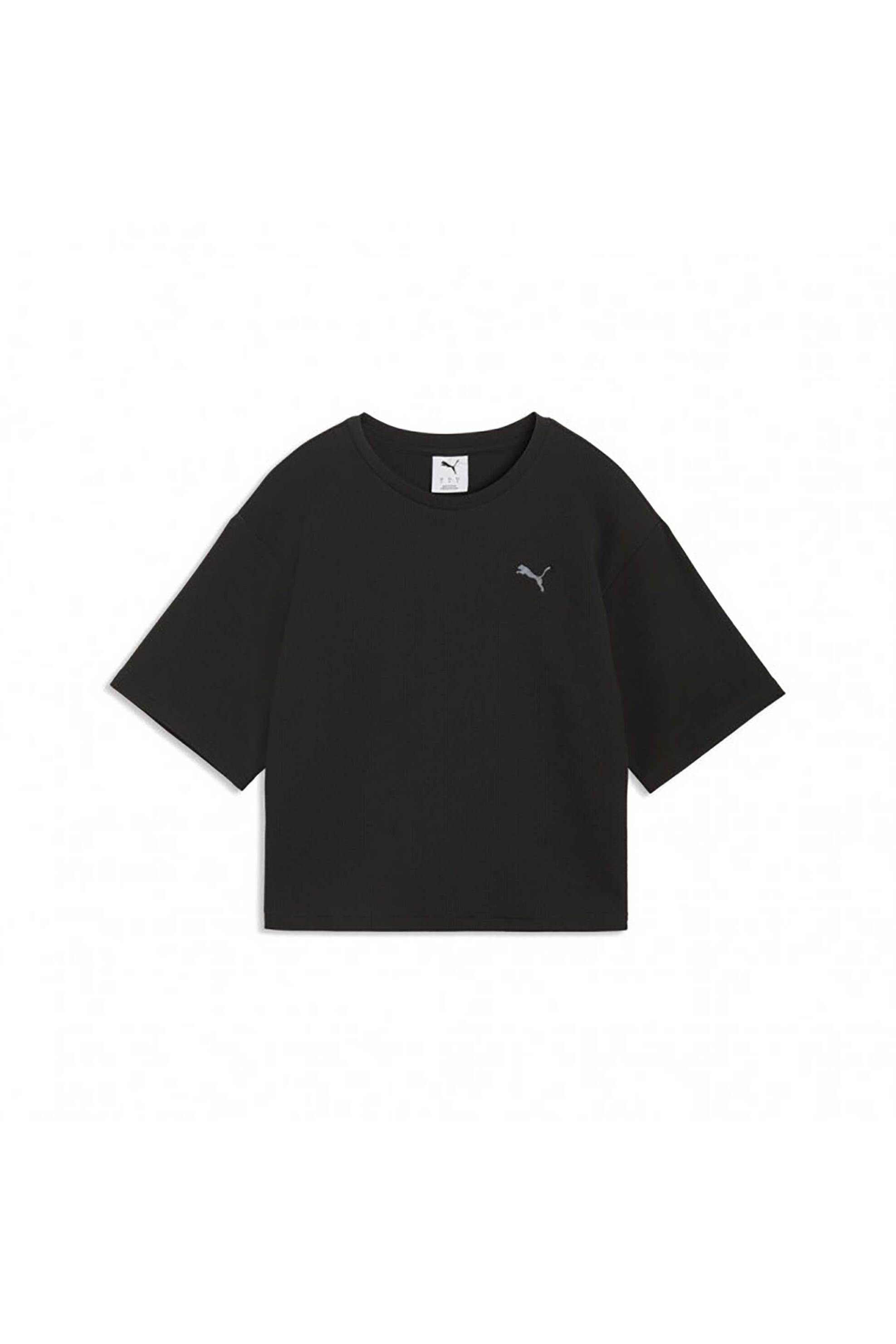 PUMA Puma γυναικείο T-shirt με λογότυπο Relaxed Fit "Ess Elevated" - 691813 Μαύρο - 4