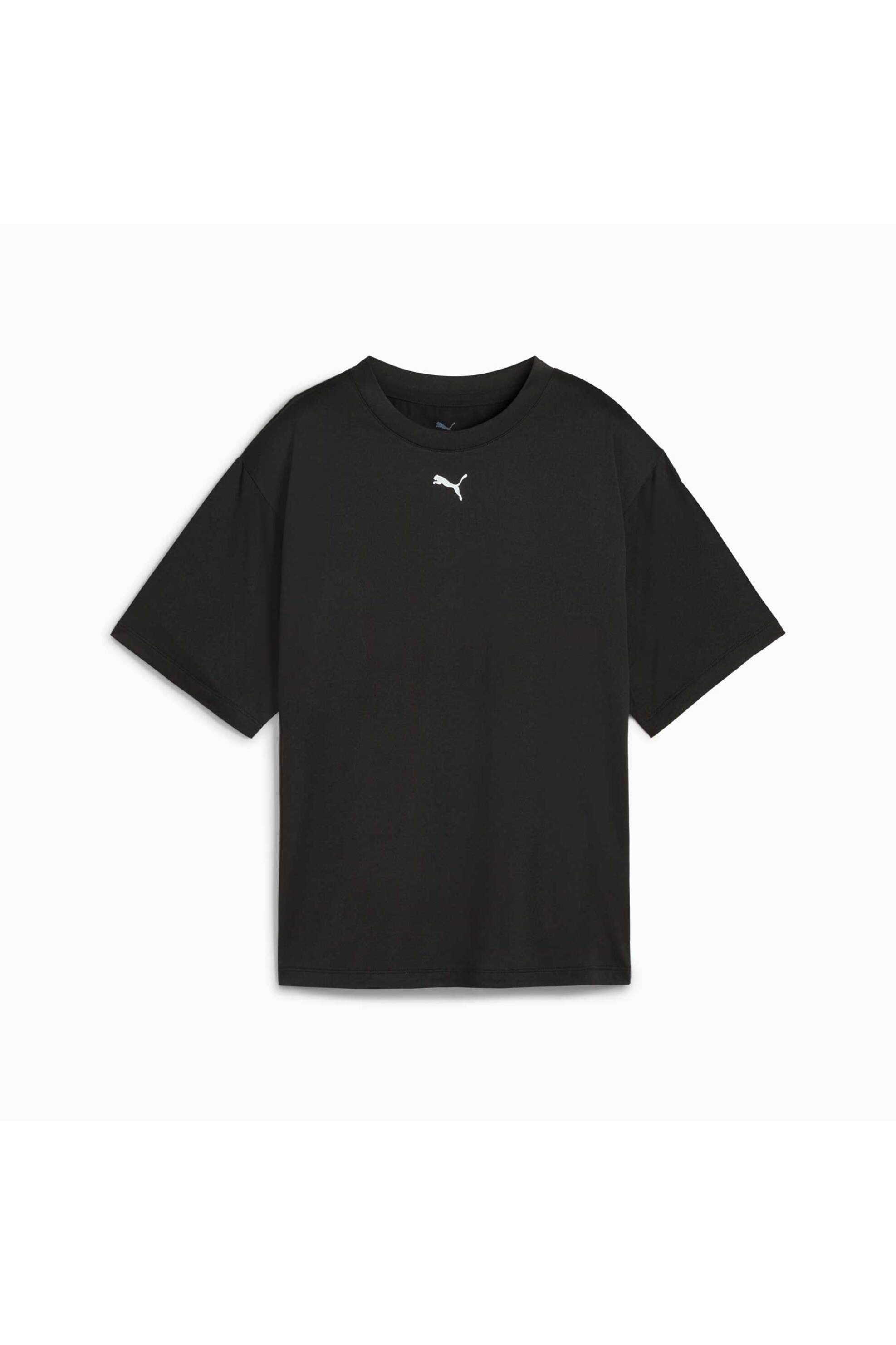 Puma Γυναικείο T-Shirt με Λογότυπο Relaxed Fit Train All Day Essentials - 527139 Μαύρο