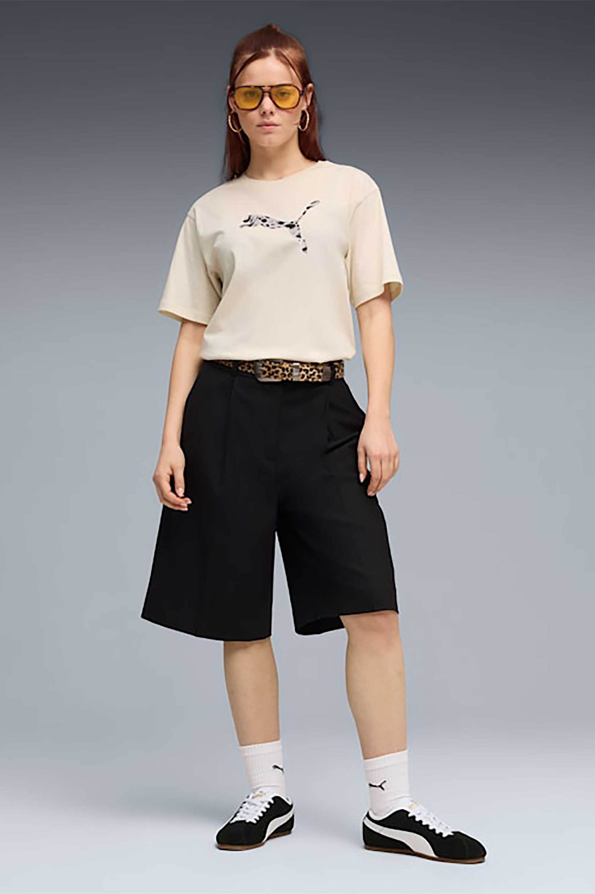 PUMA Puma γυναικείο T-shirt με λογότυπο Relaxed Fit "Essentials Graphics Animal" - 691821 Μπεζ - 2
