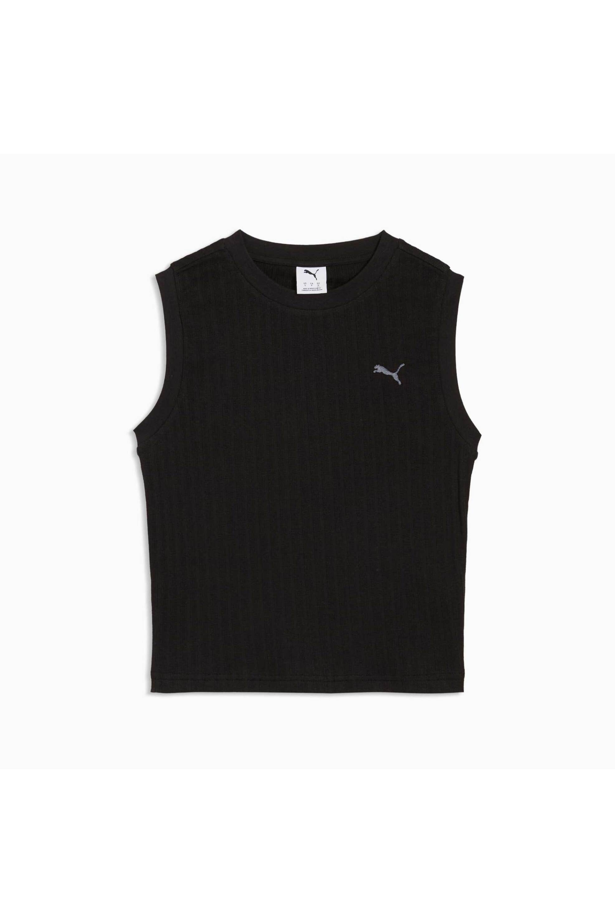Puma Γυναικείο Τοπ με Λογότυπο Regular Fit Her - 691893 Μαύρο