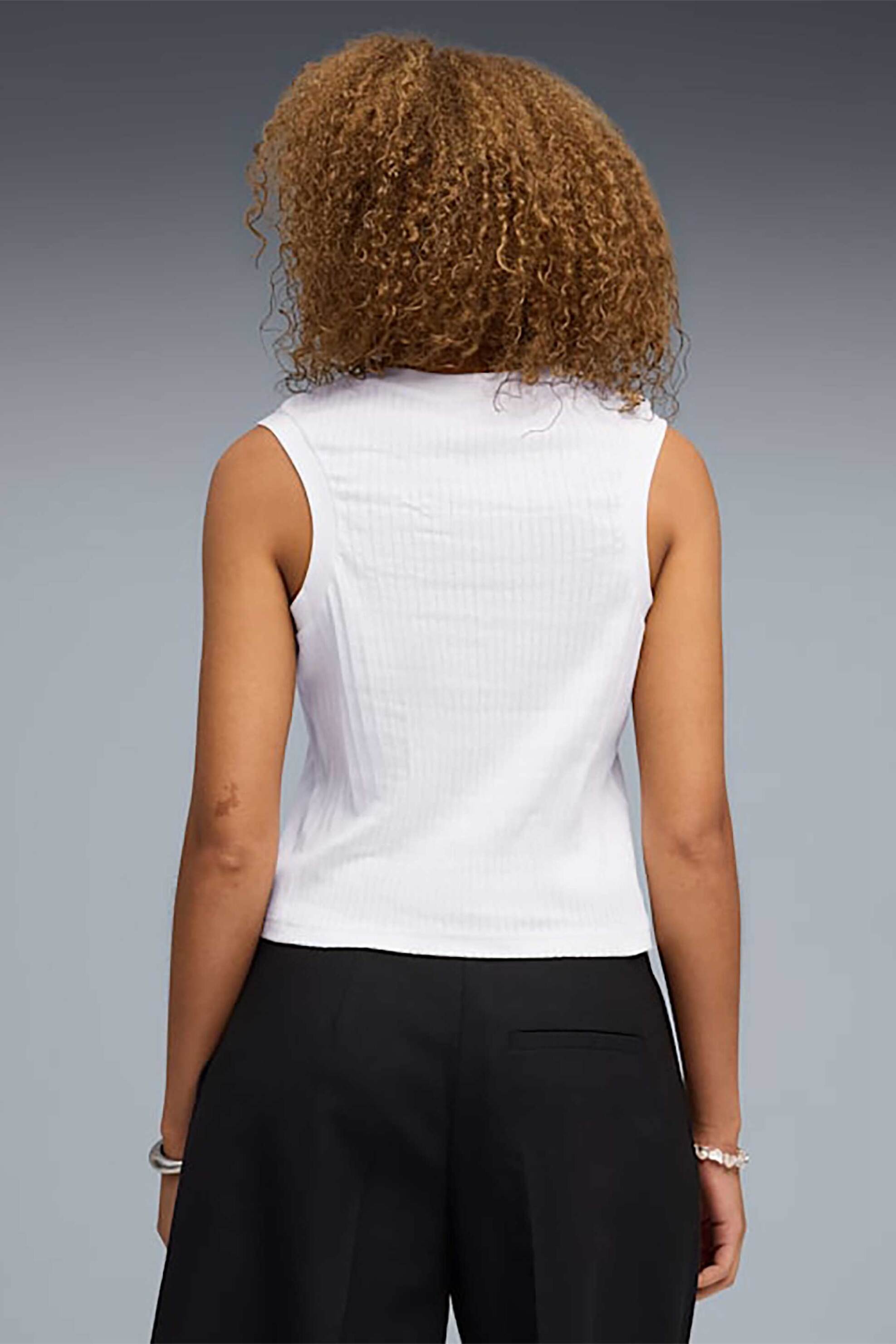 PUMA Puma γυναικείο τοπ με λογότυπο Regular Fit "Her" - 691893 Λευκό - 3