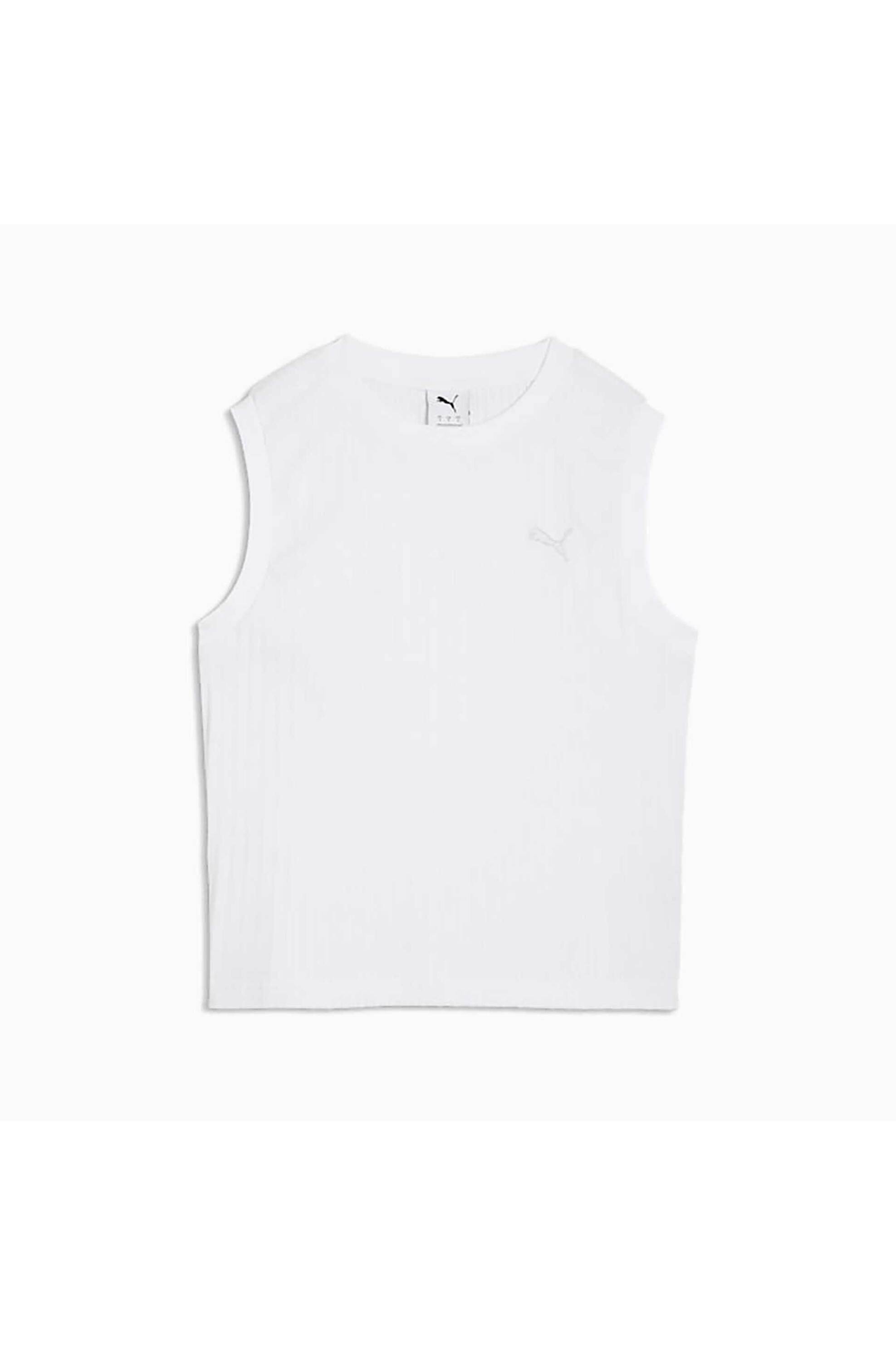 Puma Γυναικείο Τοπ με Λογότυπο Regular Fit Her - 691893 Λευκό