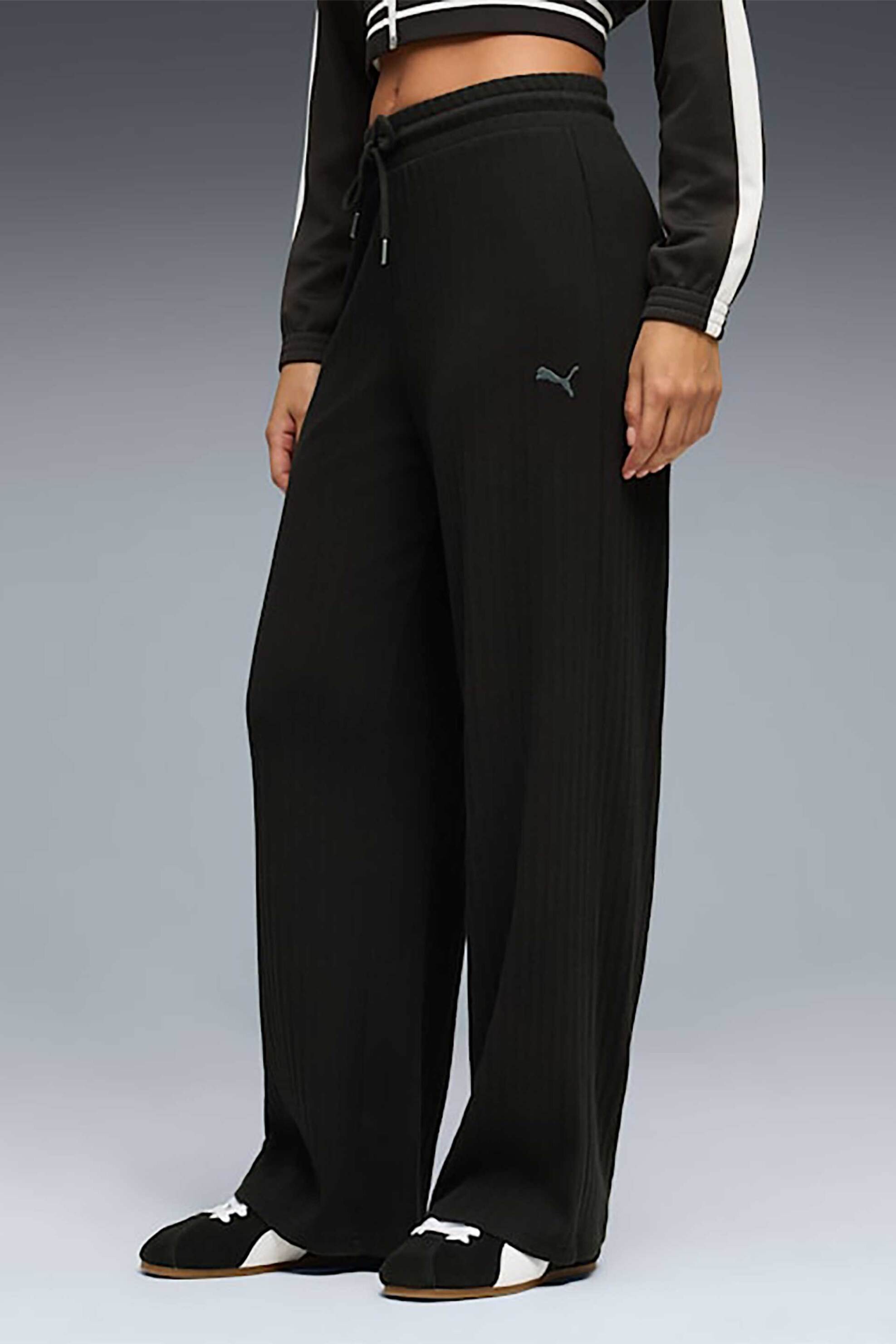 PUMA Puma γυναικείο παντελόνι φόρμας Wide Leg "Her" - 693284 Μαύρο - 2