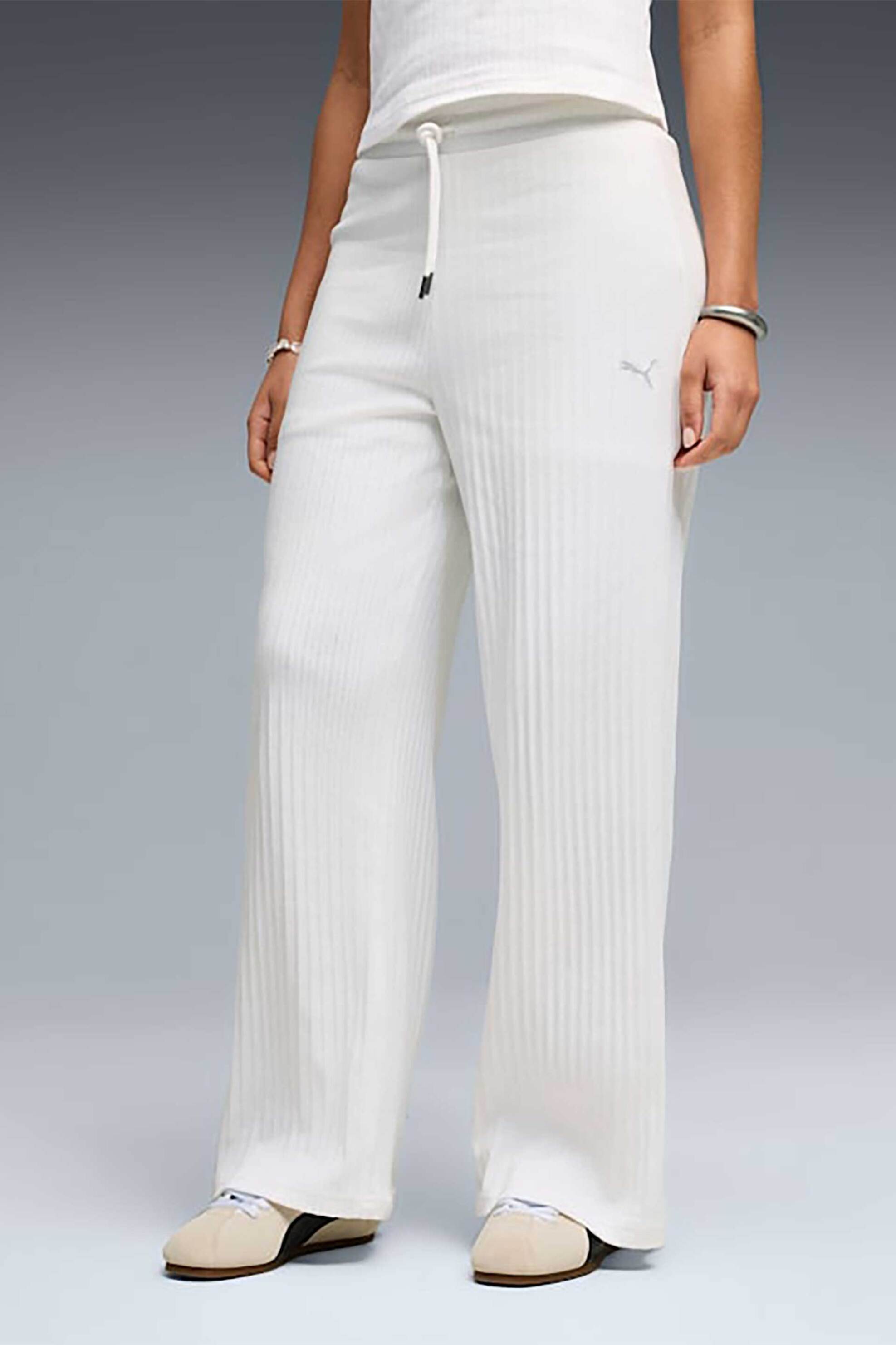 PUMA Puma γυναικείο παντελόνι φόρμας Wide Leg "Her" - 693284 Λευκό - 2