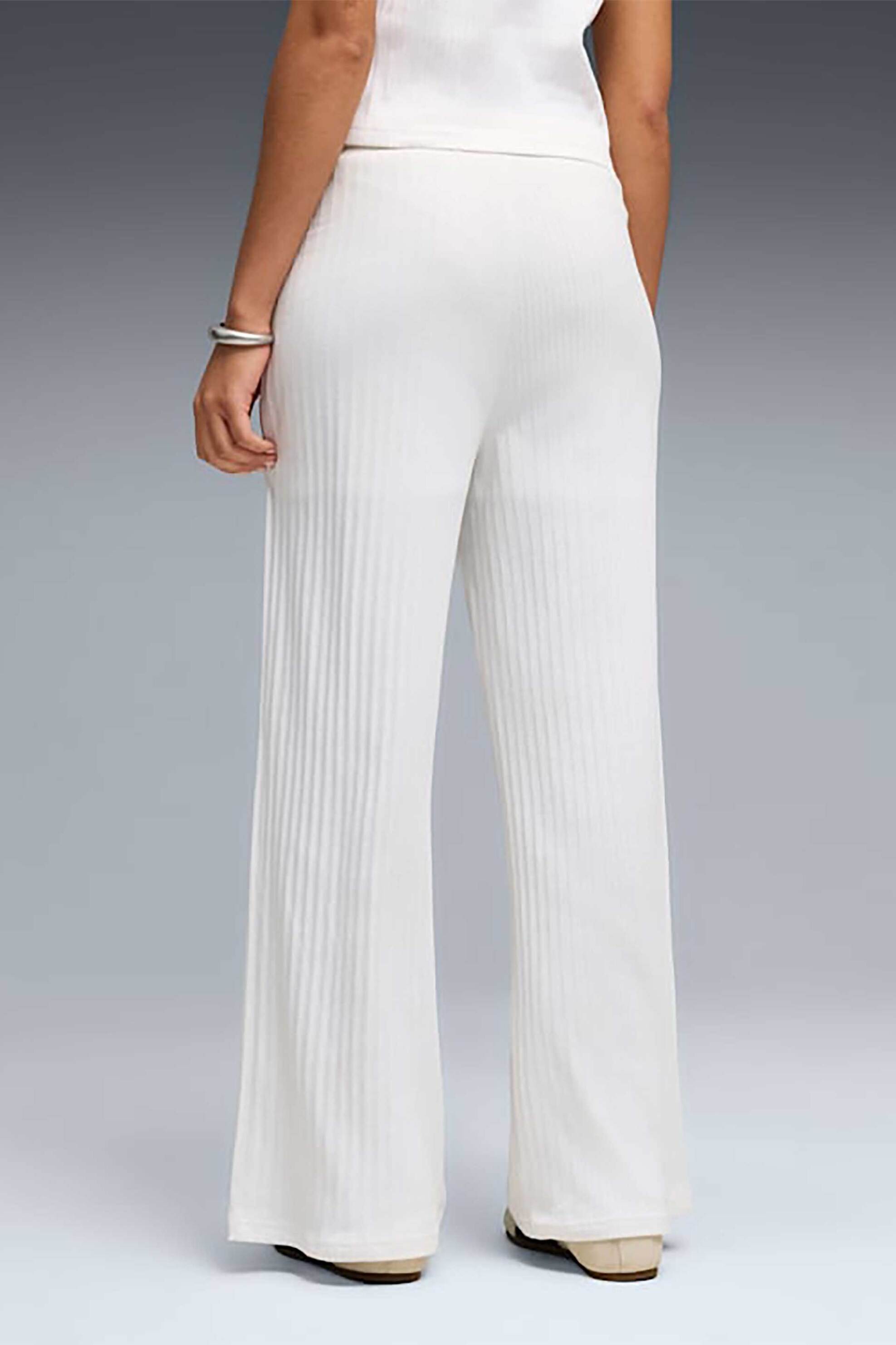 PUMA Puma γυναικείο παντελόνι φόρμας Wide Leg "Her" - 693284 Λευκό - 3