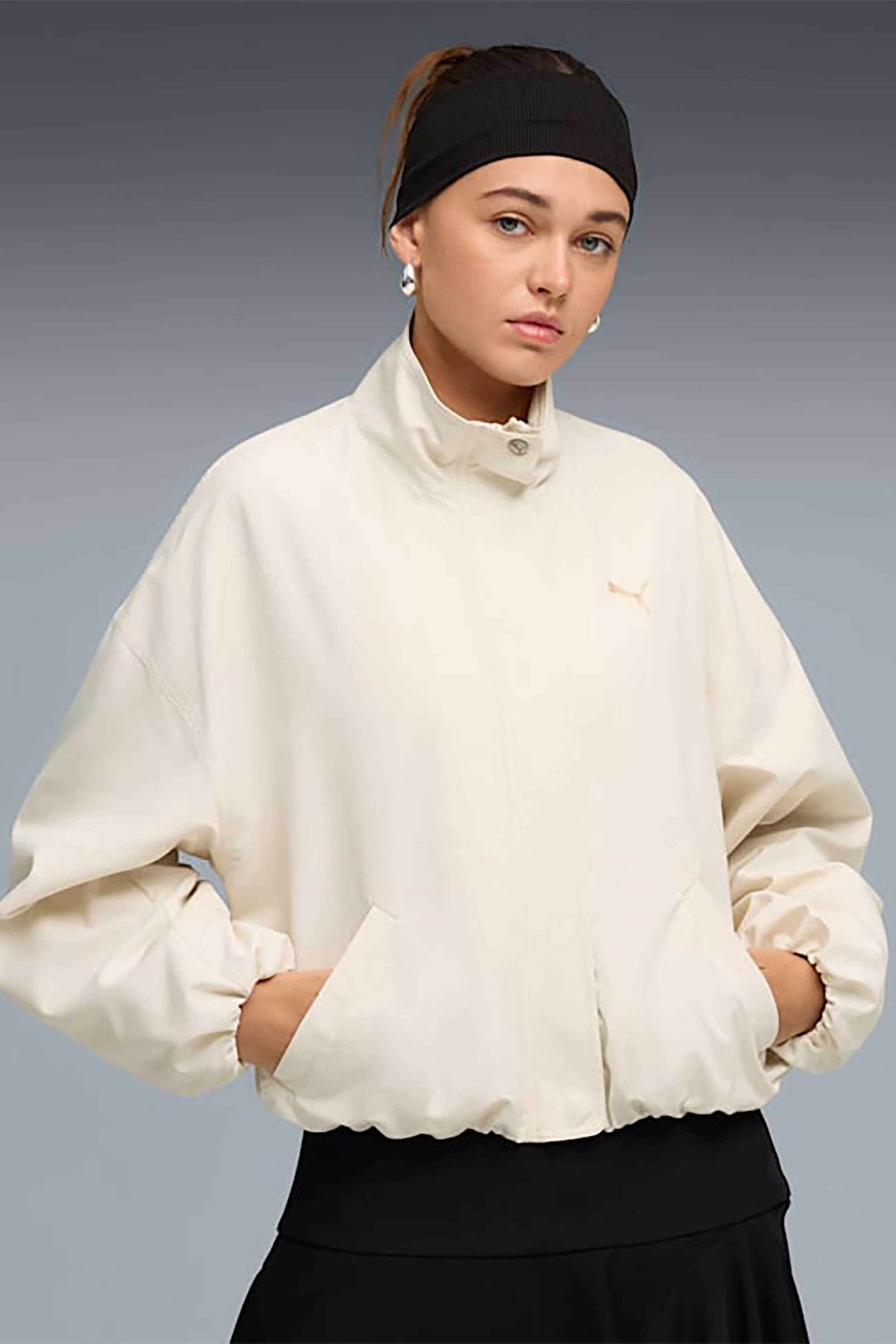 Puma γυναικείο jacket μονόχρωμο - 635016 Μπεζ