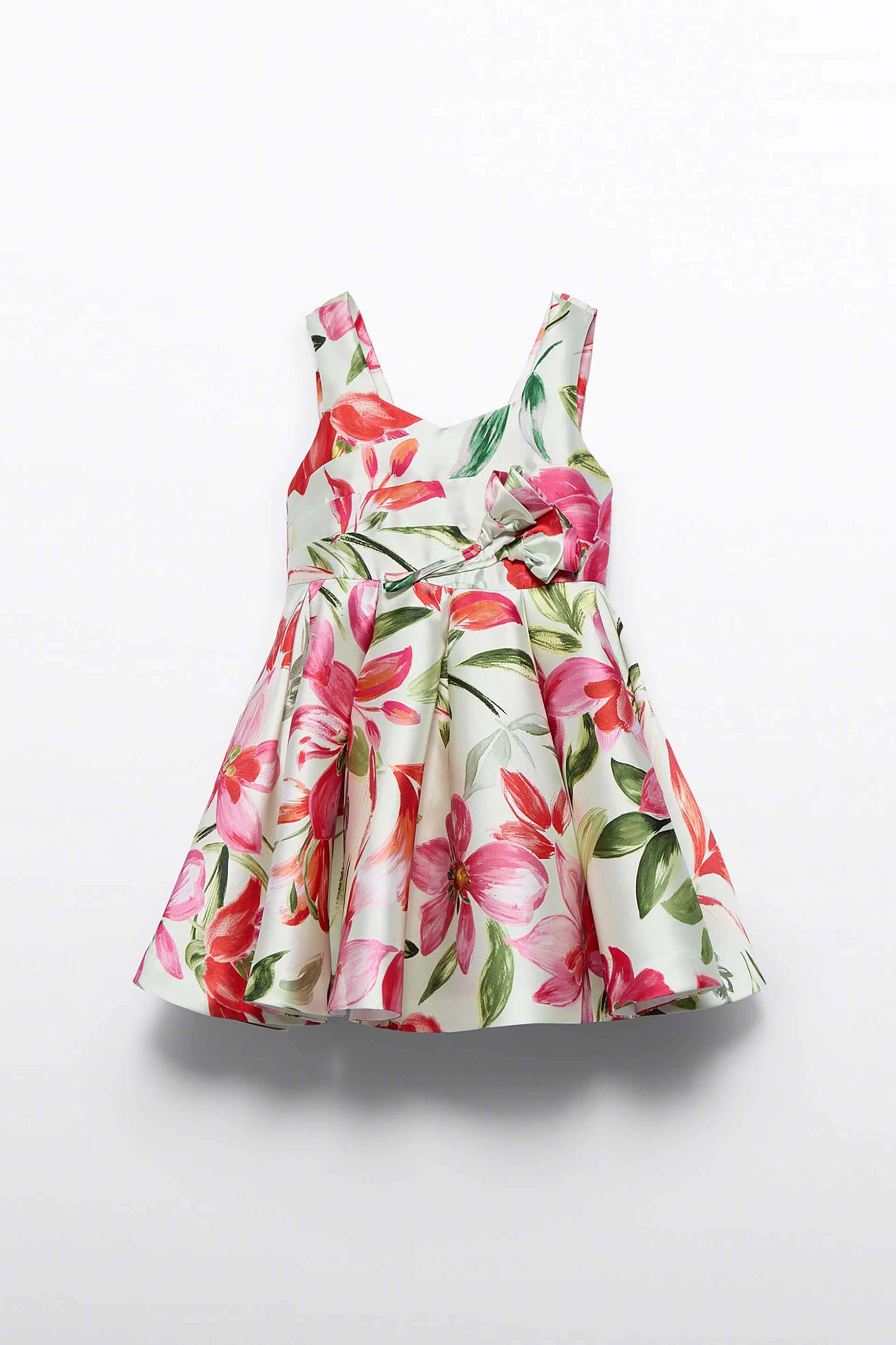 Abel & Lula παιδικό φόρεμα με floral print - 5062-S25 Λευκό φωτογραφία