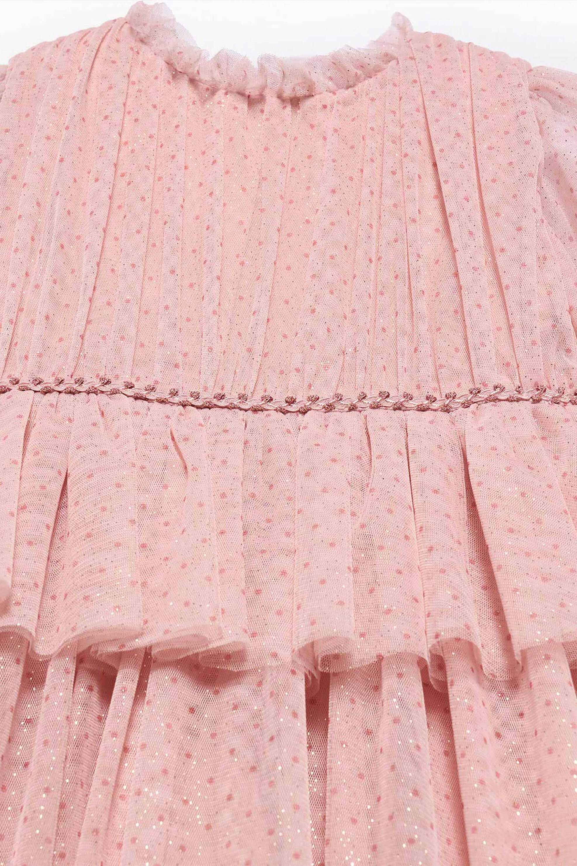 Abel & Lula παιδικό φόρεμα με τούλι και glitter - 5532-W26 Ροζ φωτογραφία
