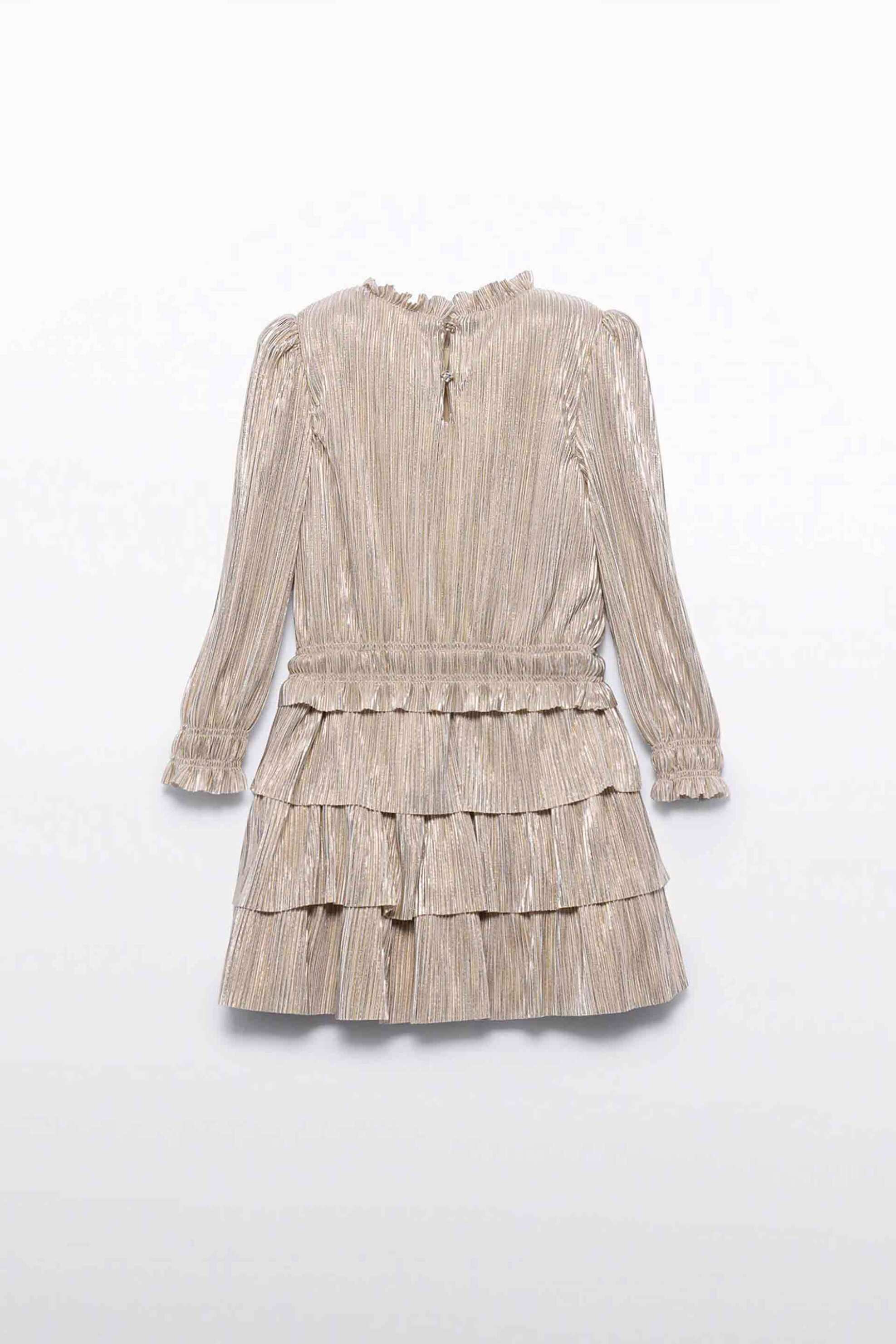 Abel & Lula παιδικό σετ μπλούζα και φούστα πλισέ (2 τεμάχια) - 5541-W26 Μπεζ φωτογραφία