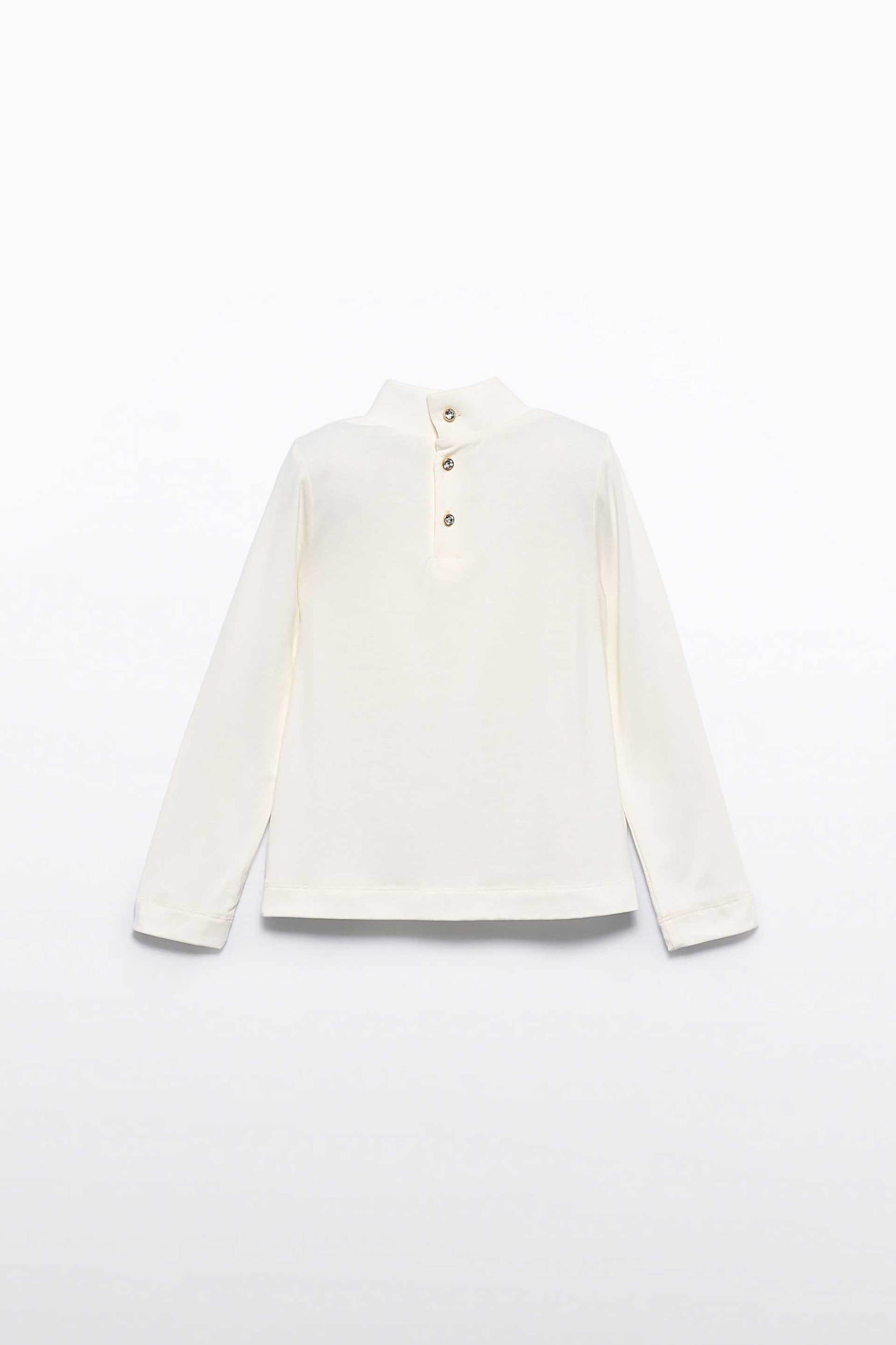 Abel & Lula παιδική μπλούζα με φιόγκο - 5607-W26 Κρέμ φωτογραφία