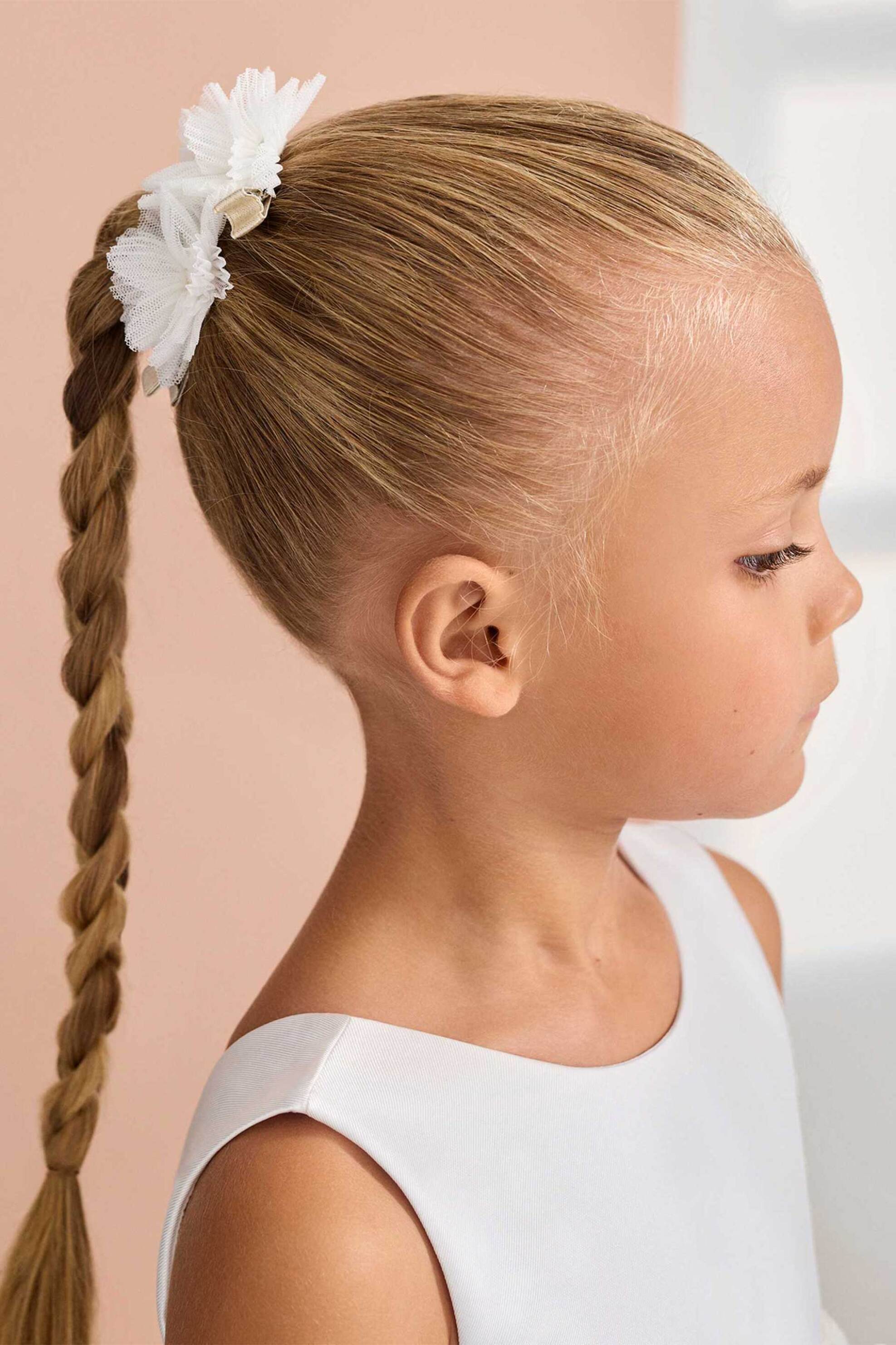 Abel & Lula σετ παιδικά τσιμπιδάκια με τούλι - 5467-S26 Κρέμ φωτογραφία